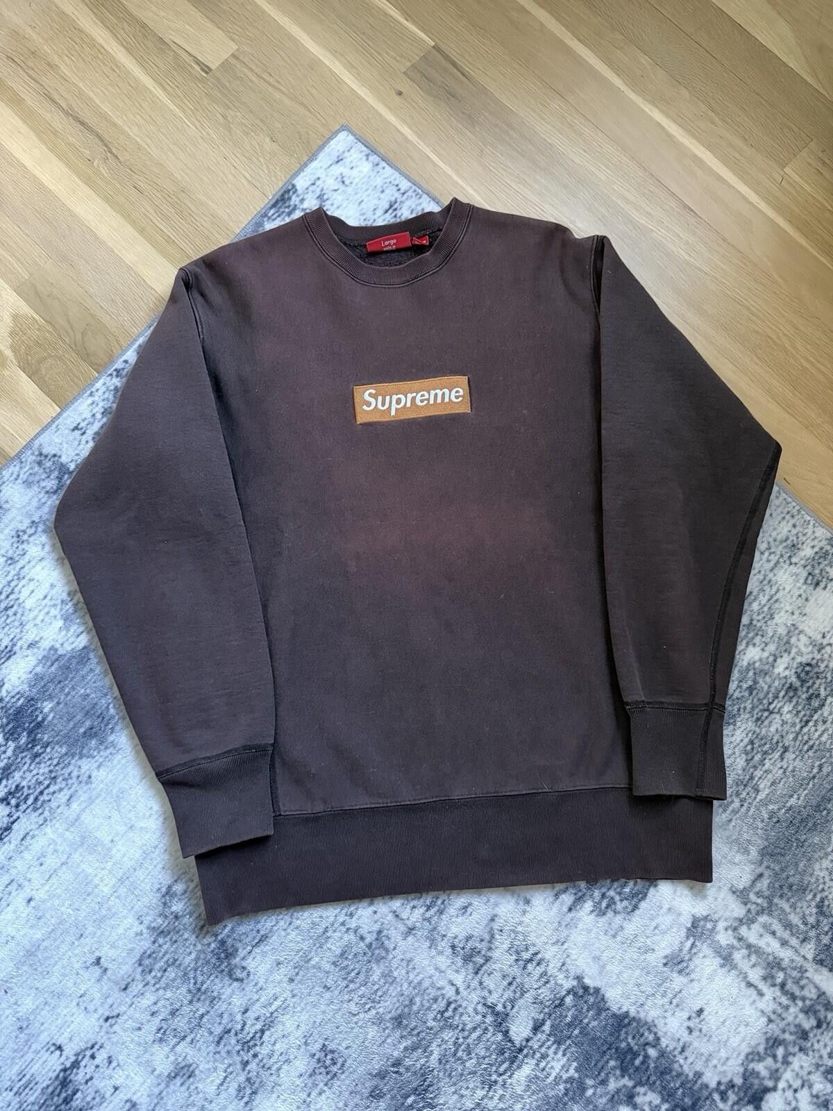 Supreme Supreme Box Logo Crewneck (2003) Brown Size US XL / EU 56 / 4 - 1 Thumbnail