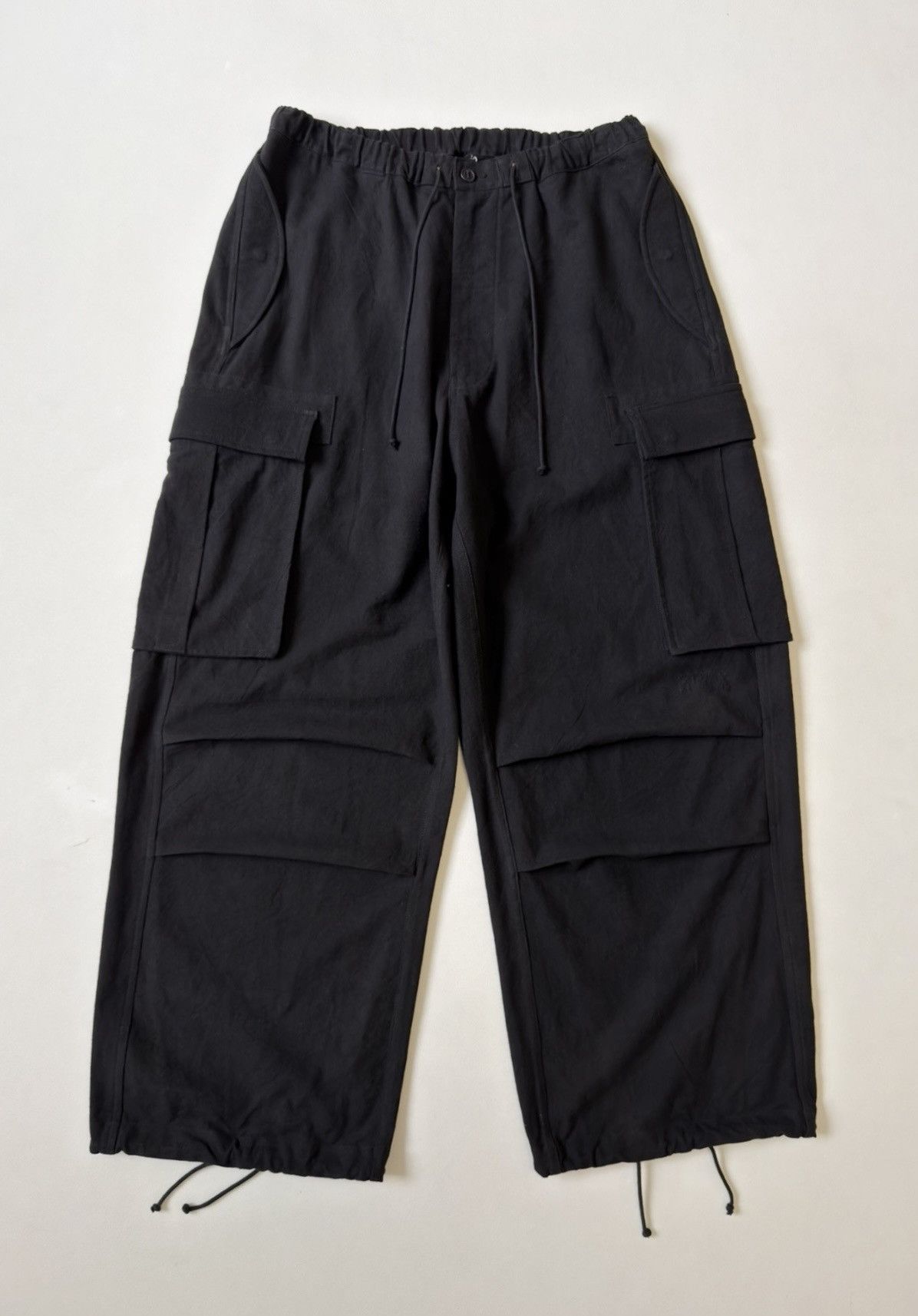 Story Mfg. Black Wide Leg ‘Paco’ Cargo Pants Size US 36 / EU 52 - 1 Thumbnail