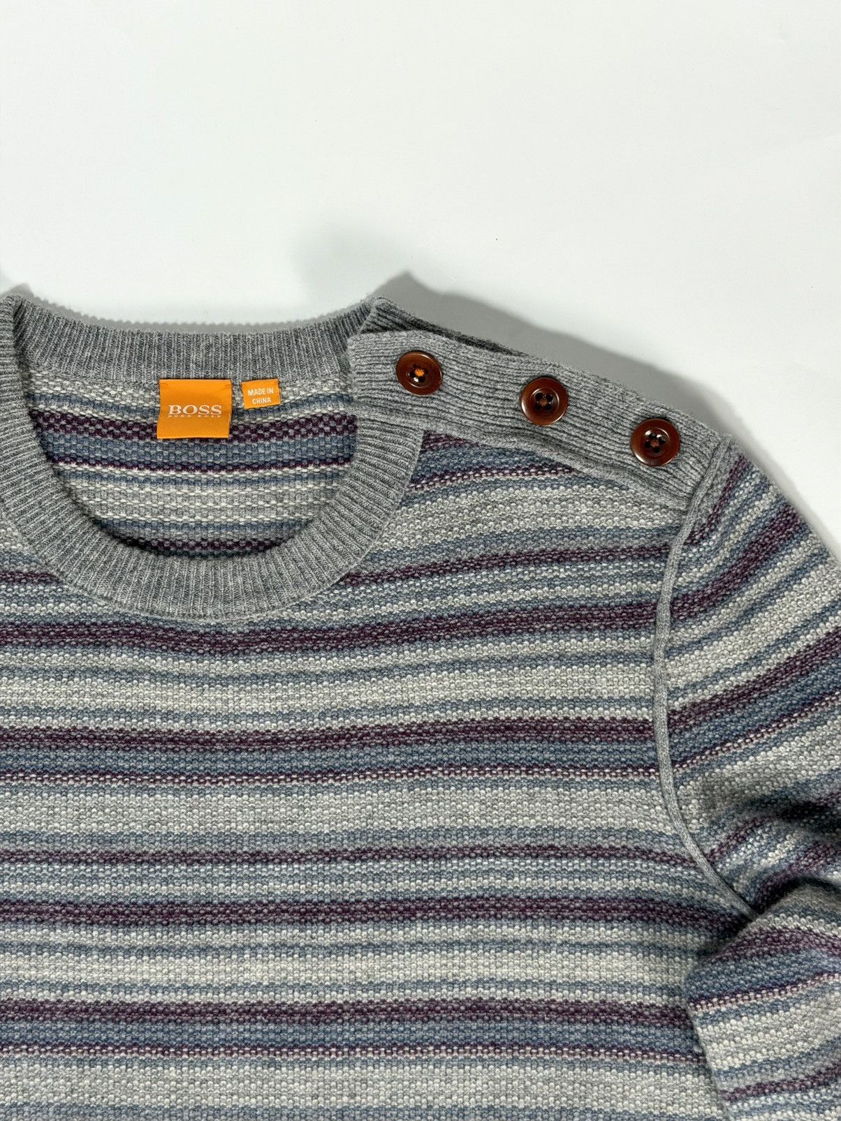 Hugo Boss Hugo Boss Orange Label Button Shoulder Sweater Size US L / EU 52-54 / 3 - 7 Thumbnail