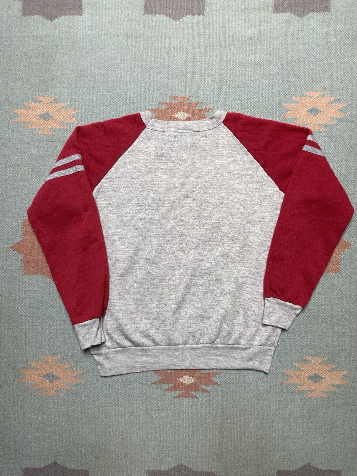 Vintage 70s crewneck sweatshirt two tone red heather gray soft small Size US S / EU 44-46 / 1 - 7 Thumbnail