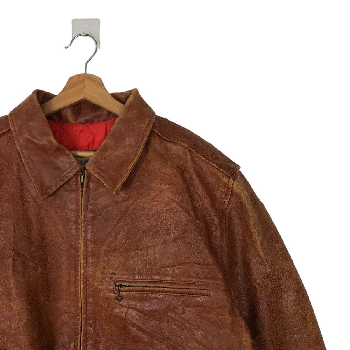 Japanese Brand VINTAGE BOMBER GENUINE LEATHER JACKET TARGATO ITALIA JAPAN Size US M / EU 48-50 / 2 - 5 Thumbnail