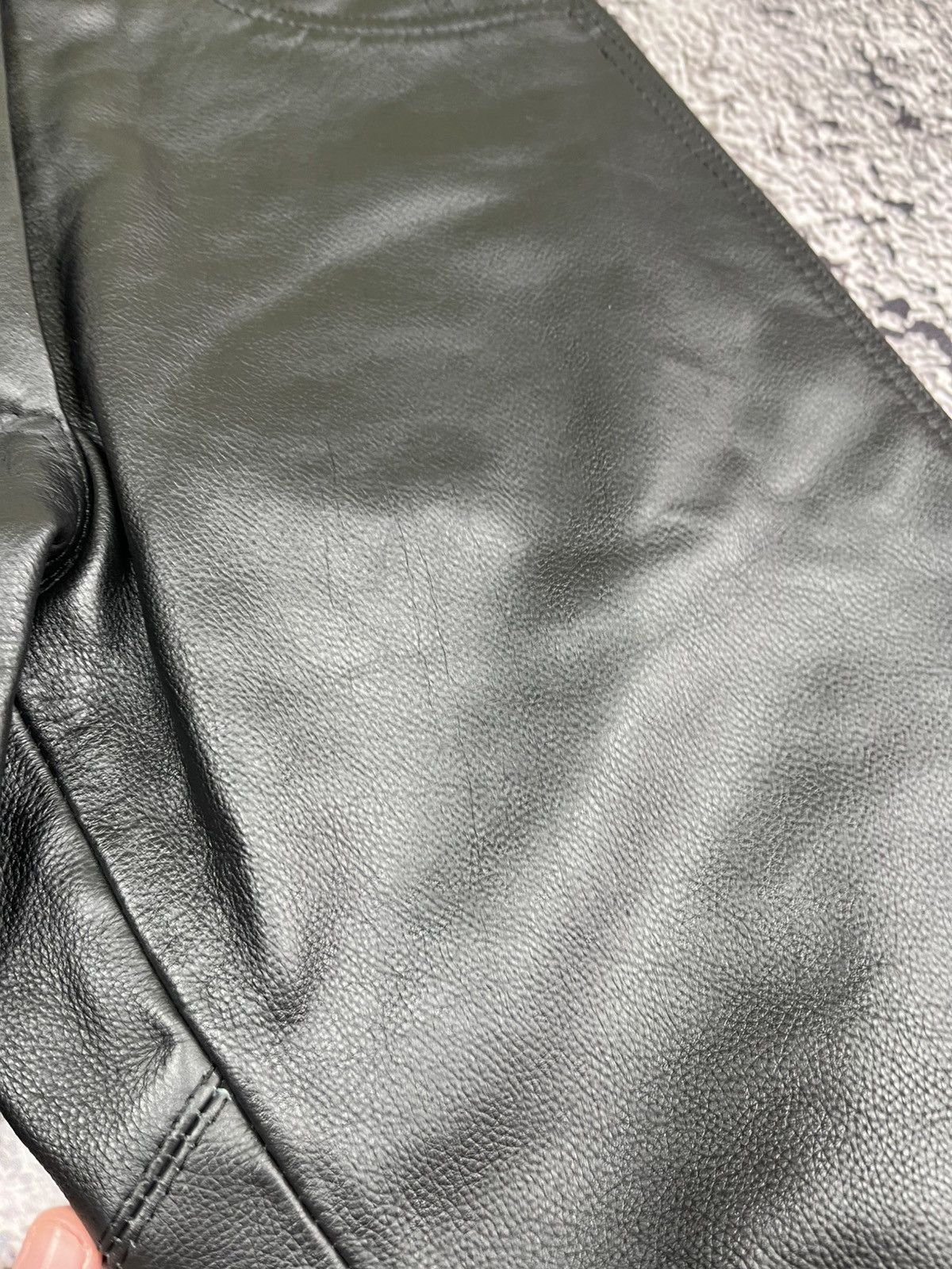 Leather Vintage 90s Leather Biker Opium Gothic Pants Rave Size 27" / US 4 / IT 40 - 7 Thumbnail