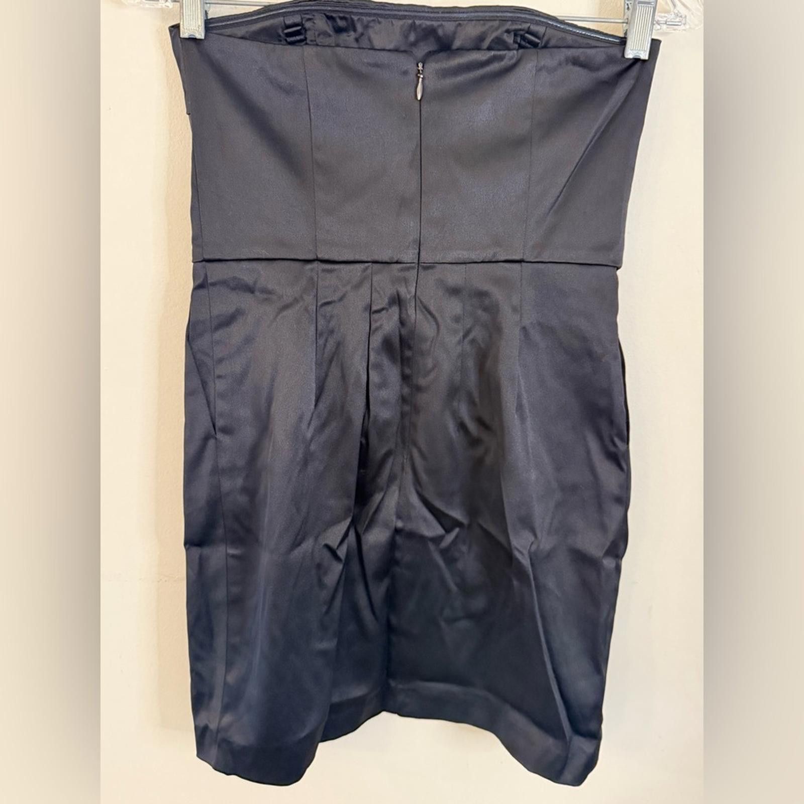 Express Express black satin mini dress embellished back zip lined XS Size XS / US 0-2 / IT 36-38 - 2 Thumbnail