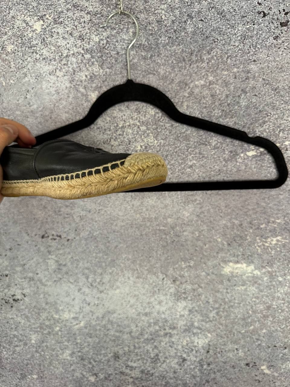 Saint Laurent Paris YSL Black Yves Saint Laurent Monogram Espadrille 37 sz Size US 7 / IT 37 - 16 Thumbnail