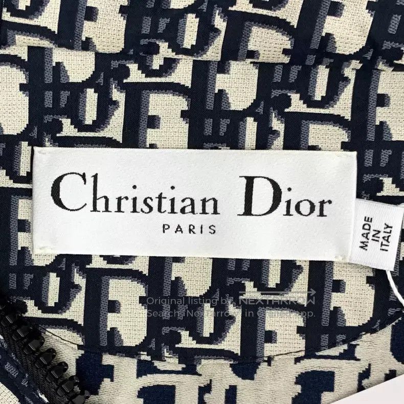 Dior Dior Navy blue logo jacquard full print semi-zipper hooded Size XS / US 0-2 / IT 36-38 - 6 Thumbnail