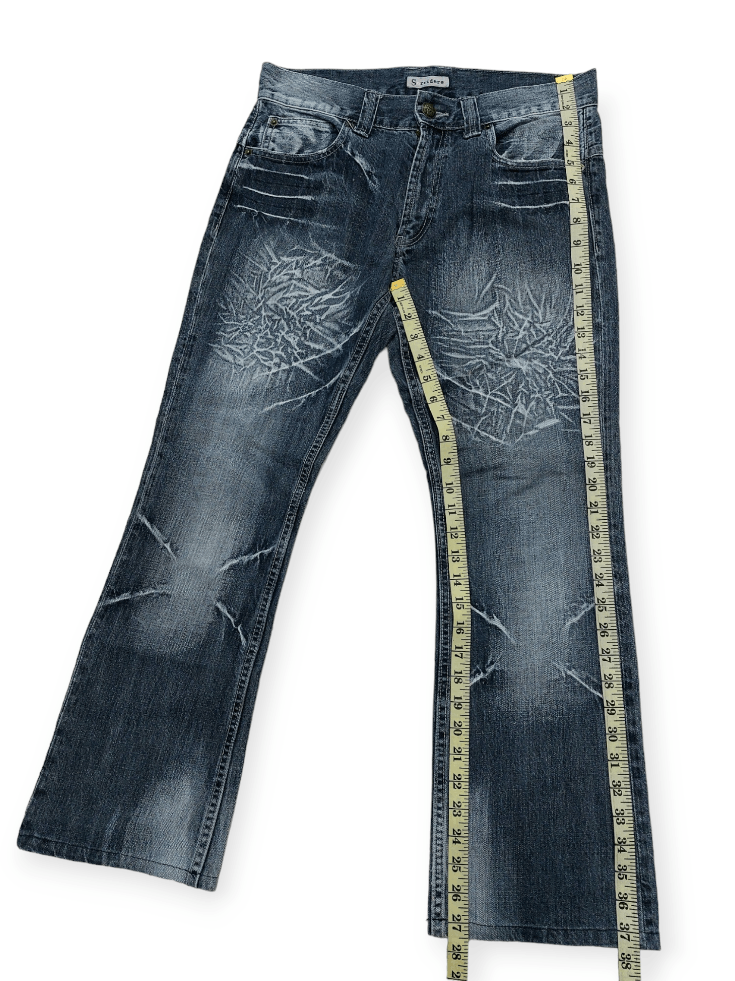 Other 🔥SORRIDERE🔥 Punk Style Flare Bootcut Denim Jeans Size US 31 - 14 Thumbnail