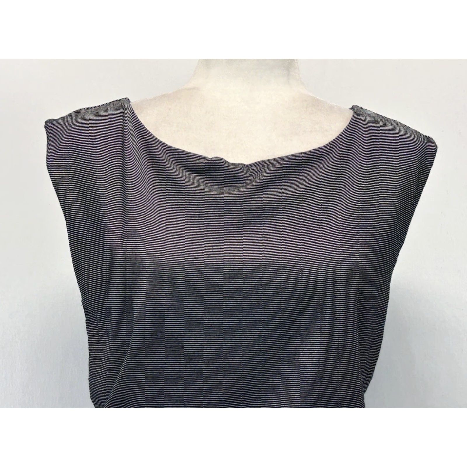 Athleta Athleta Westwood Microstripe Dress Black White Ruched Soft Stretch Size Small Size S / US 4 / IT 40 - 5 Thumbnail