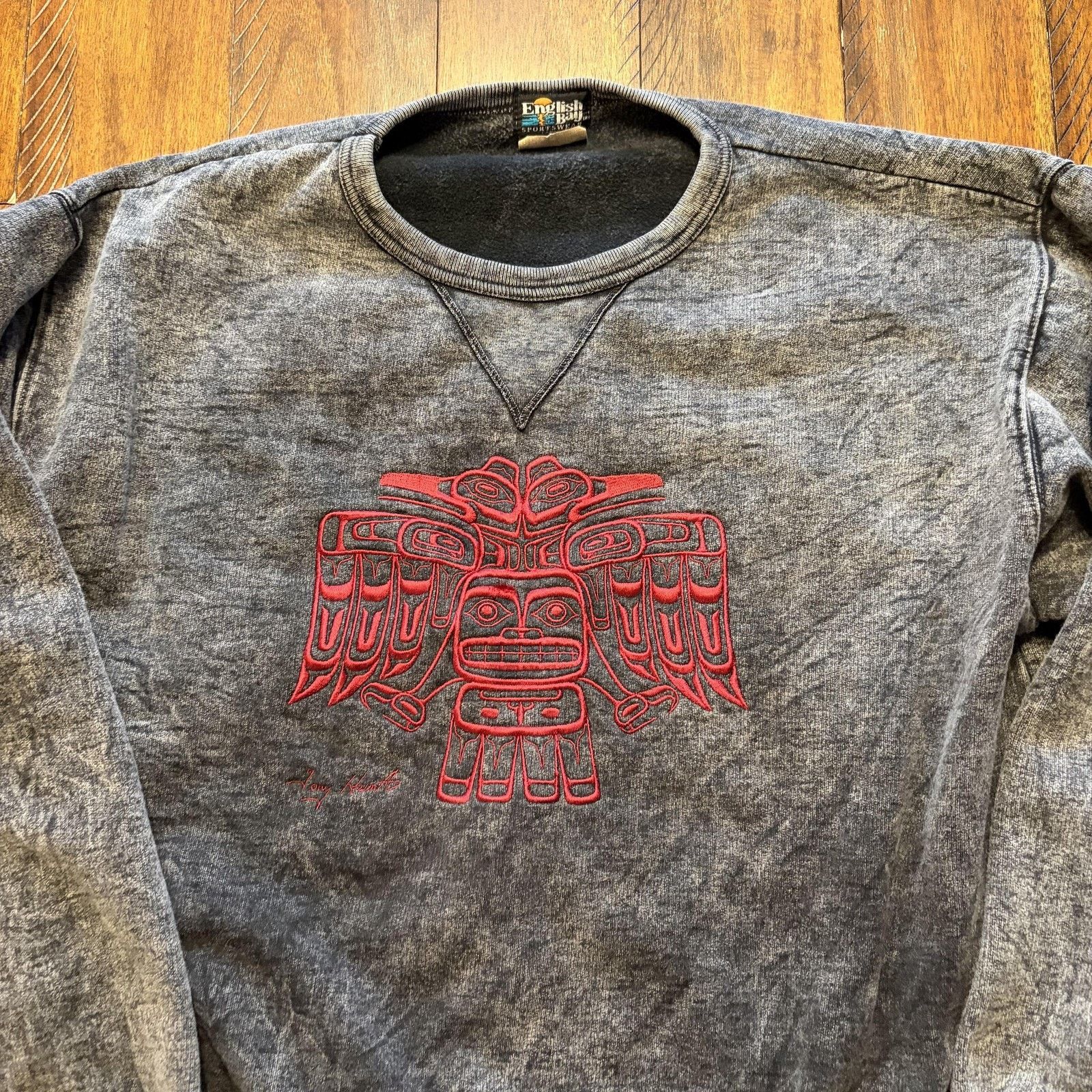 Vintage Vtg English Bay Sweatshirt Men XL Gray Tony Hunt Thunderbird Size US XL / EU 56 / 4 - 3 Thumbnail