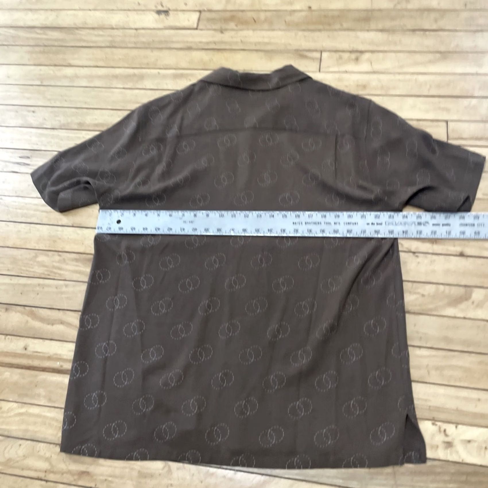 Vintage VINTAGE Island Republic Silk Button Shirt Men XL Relaxed Brown Western Geometry Circles Button-Up Collared Short Sleeve Western Theme Mens Size US XL / EU 56 / 4 - 7 Thumbnail