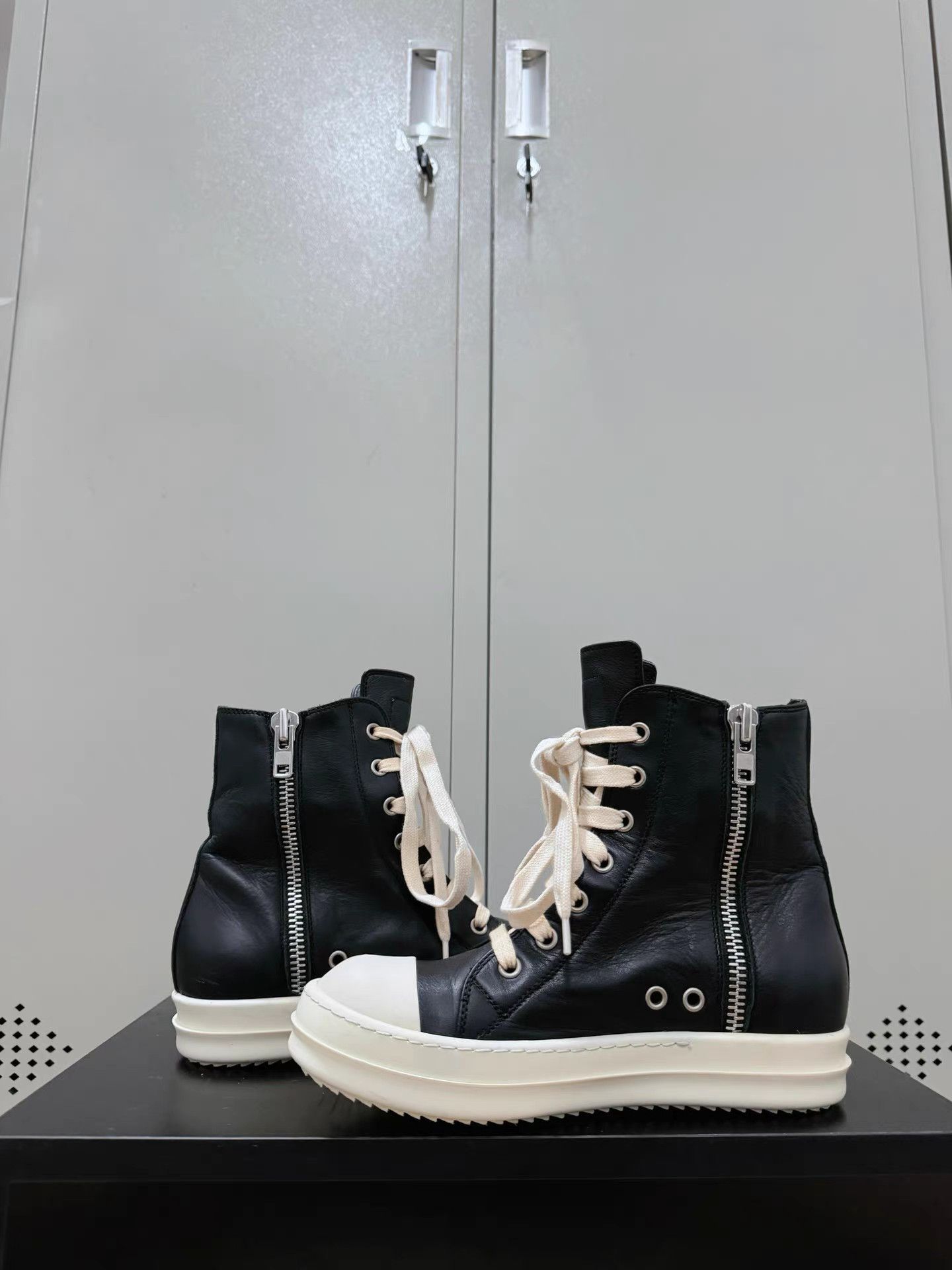 Rick Owens Rick Owens leather Converse high-top sneakers Size US 5 / IT 35 - 5 Thumbnail