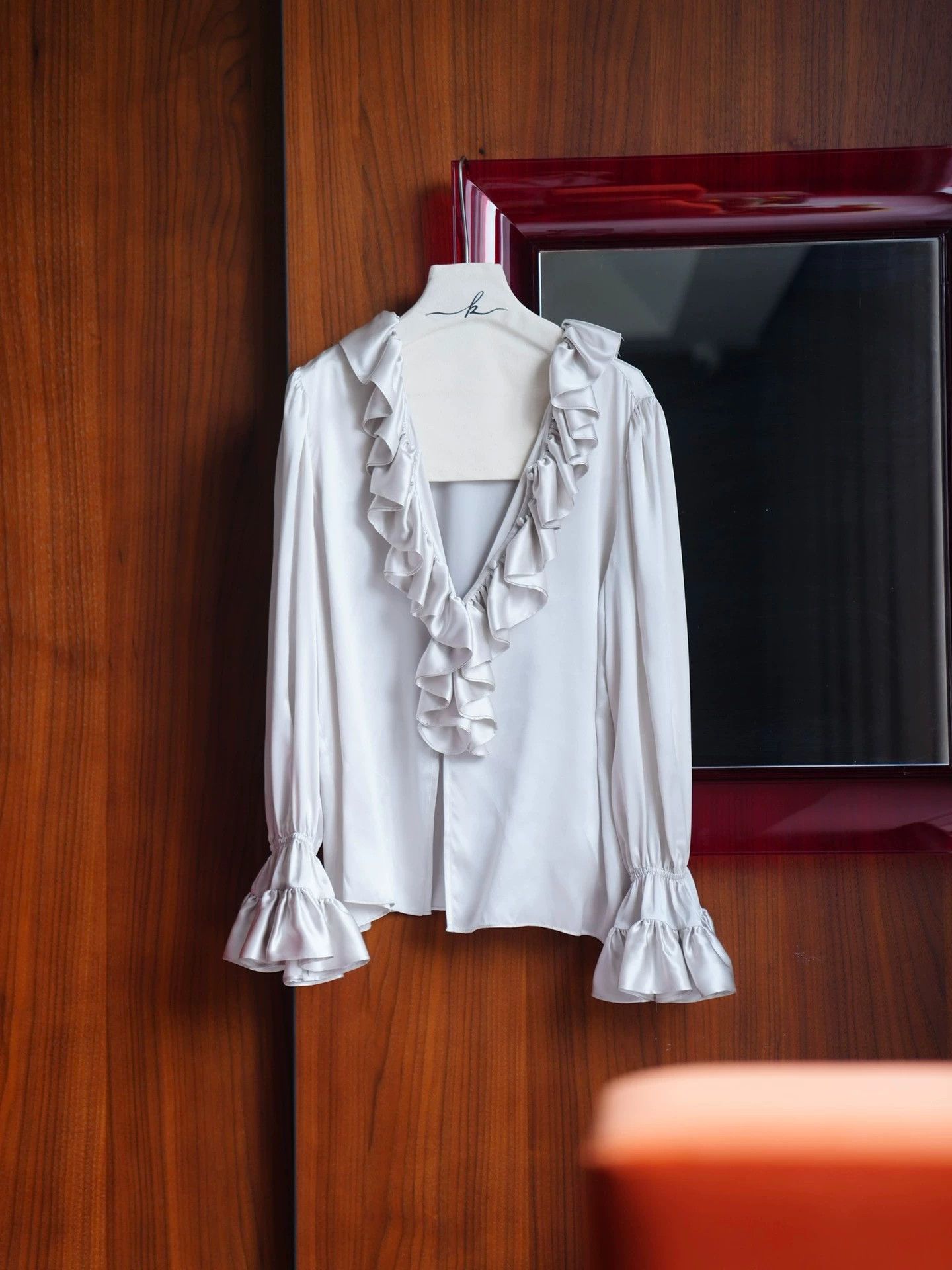 The Vampire's Wife Vampire Moonlight Gray Oversized Mulberry Silk Shirt Size M / US 6-8 / IT 42-44 - 3 Thumbnail