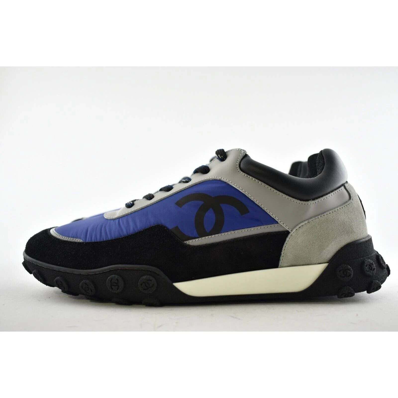 Chanel Chanel Mens 18B Nylon Lace Low Top Trainer Sneaker 43 10 Size US 10 / EU 43 - 9 Thumbnail