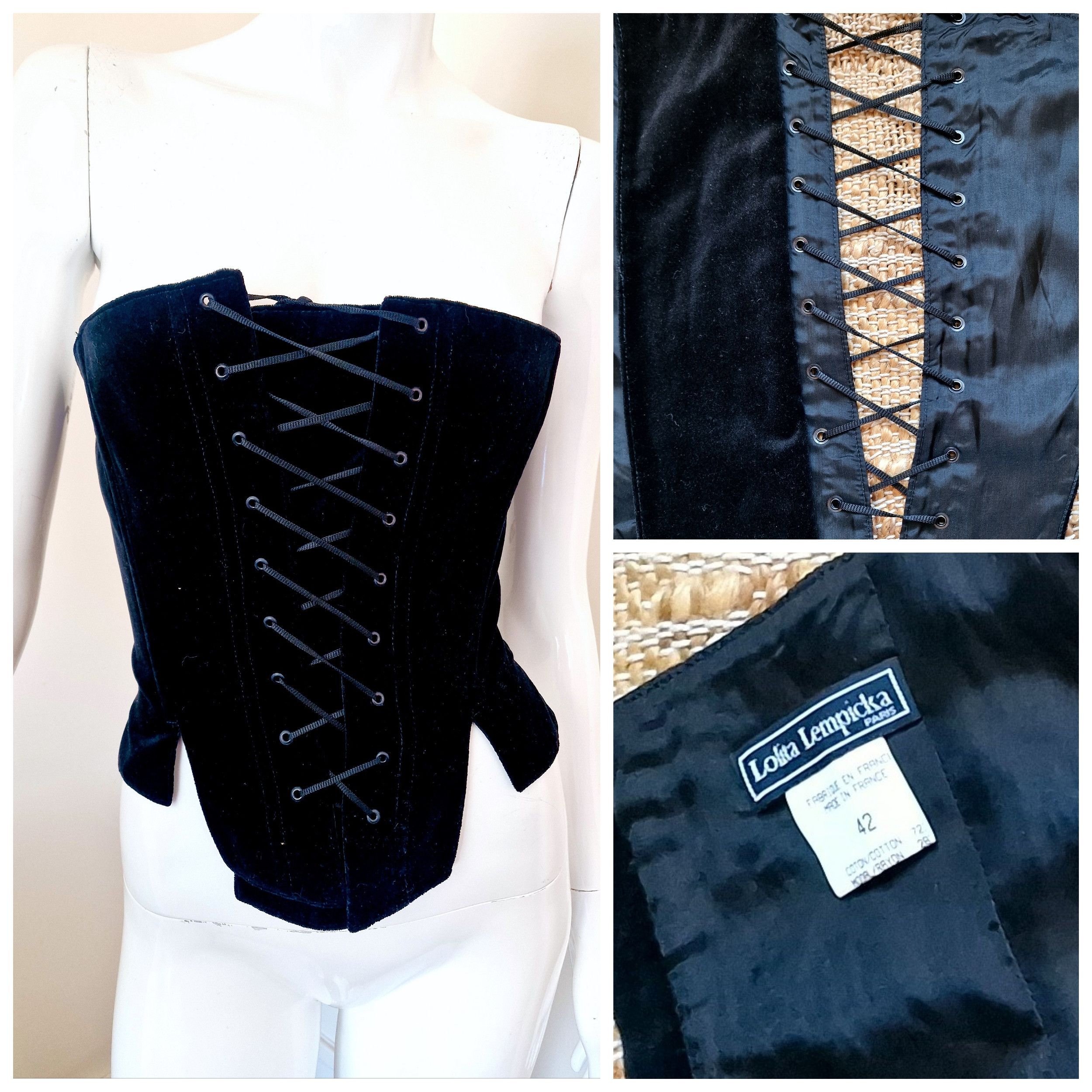 Other Lolita Lempicka Bustier Vintage Large XL Top Boned Corset Size XL / US 12-14 / IT 48-50 - 1 Thumbnail