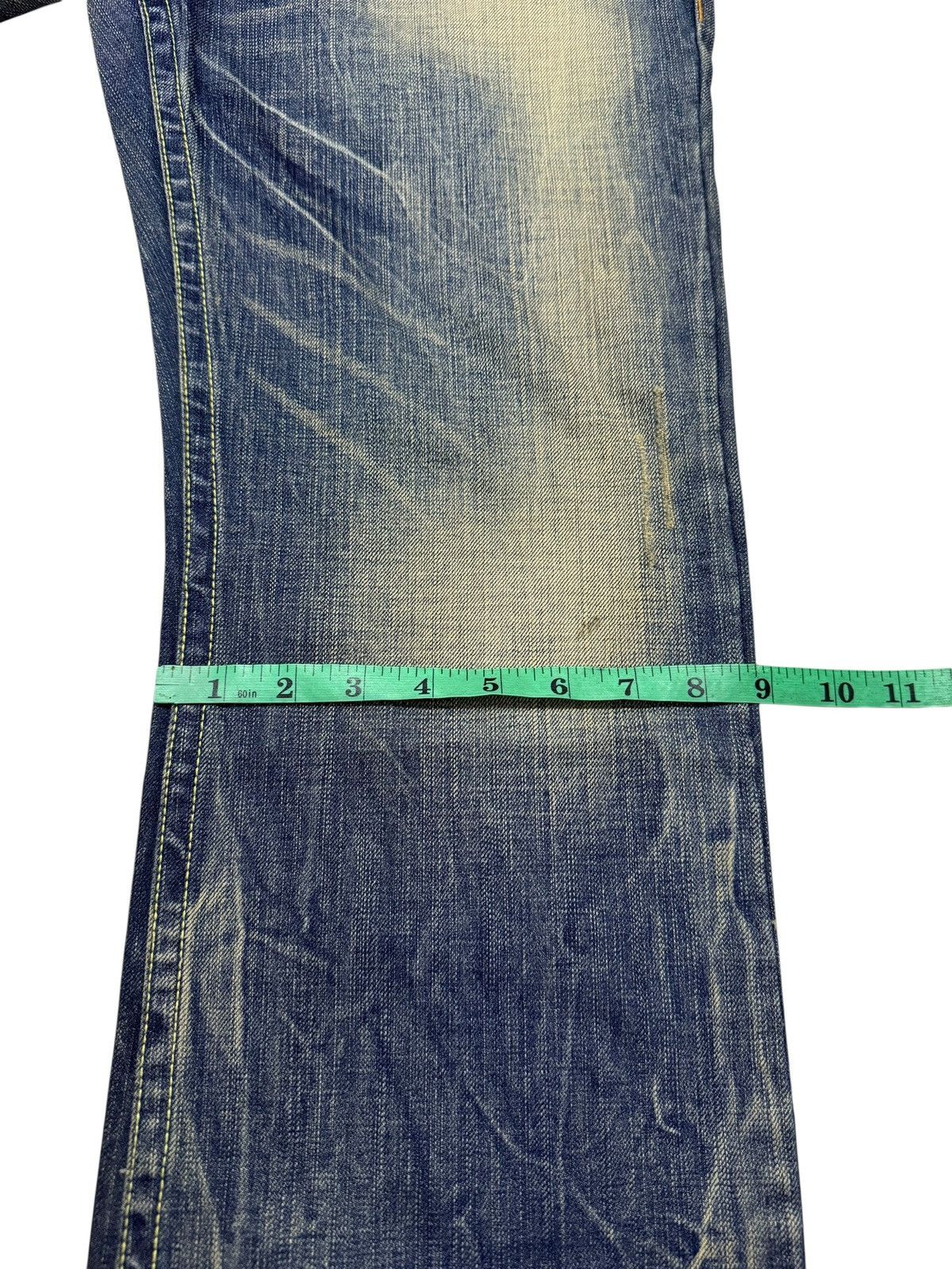 Le Grande Bleu (L.G.B.) Flared Jeans Red Pepper Faded Stretch Low Rise Boot Cut Size US 31 - 12 Thumbnail