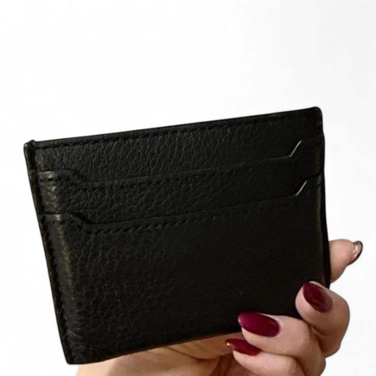 J.Crew J.Crew Black Pebbled Leather Card Holder Size ONE SIZE - 3 Thumbnail