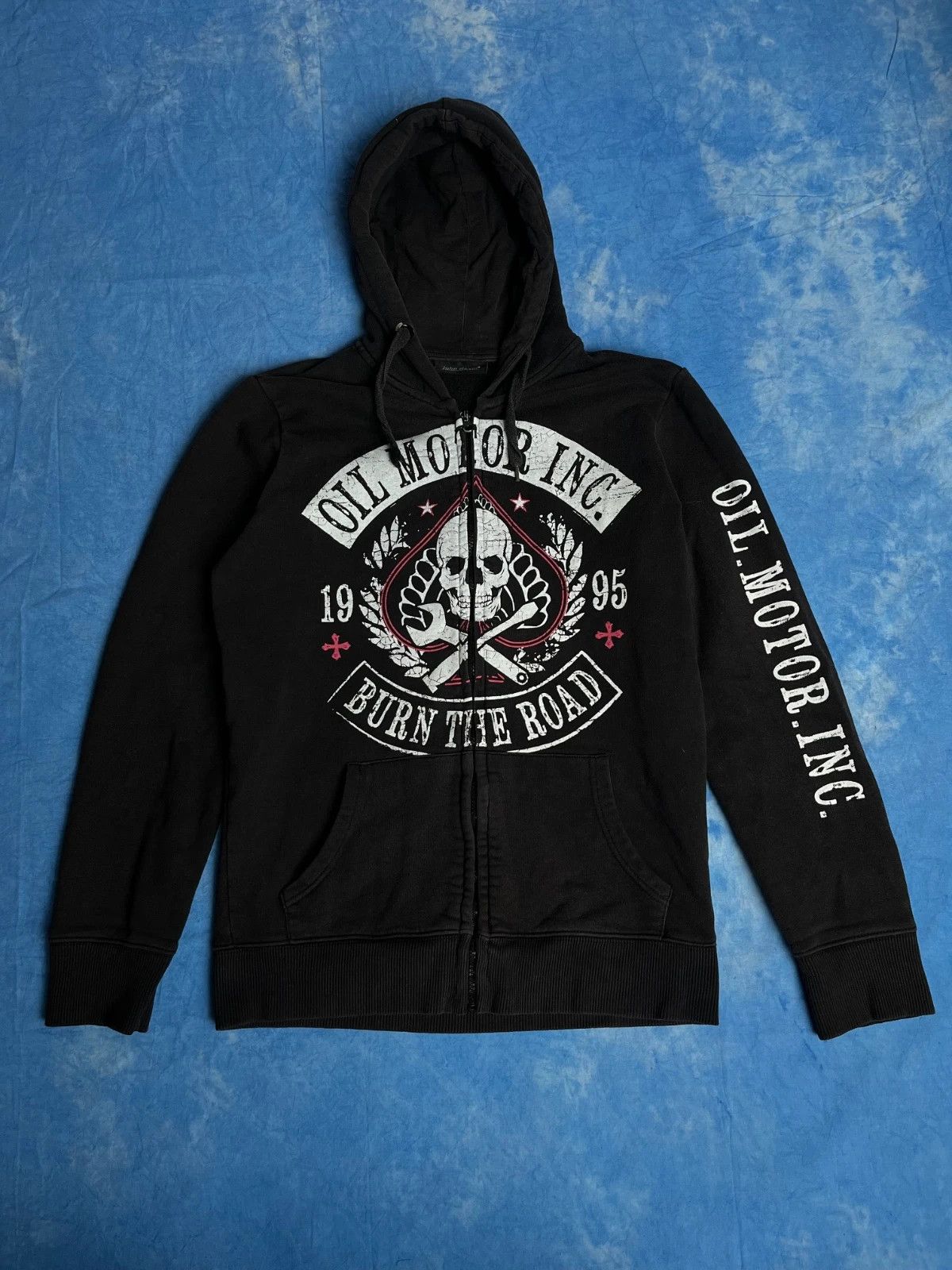 Other Vintage 00s John Devin Old Motor Inc Burn To Road Japan Size US M / EU 48-50 / 2 - 1 Thumbnail
