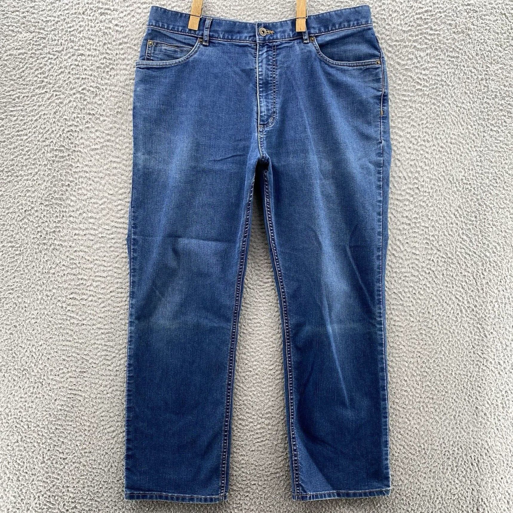 Denime Rohan Jeans Men’s 34X27 Blue Straight Indigo Denim Pants — 5-Pocket, Regular Fit, Mid Rise, Button-Zip Closure, Cotton Blend, UK Brand Size US 34 / EU 50 - 2 Thumbnail