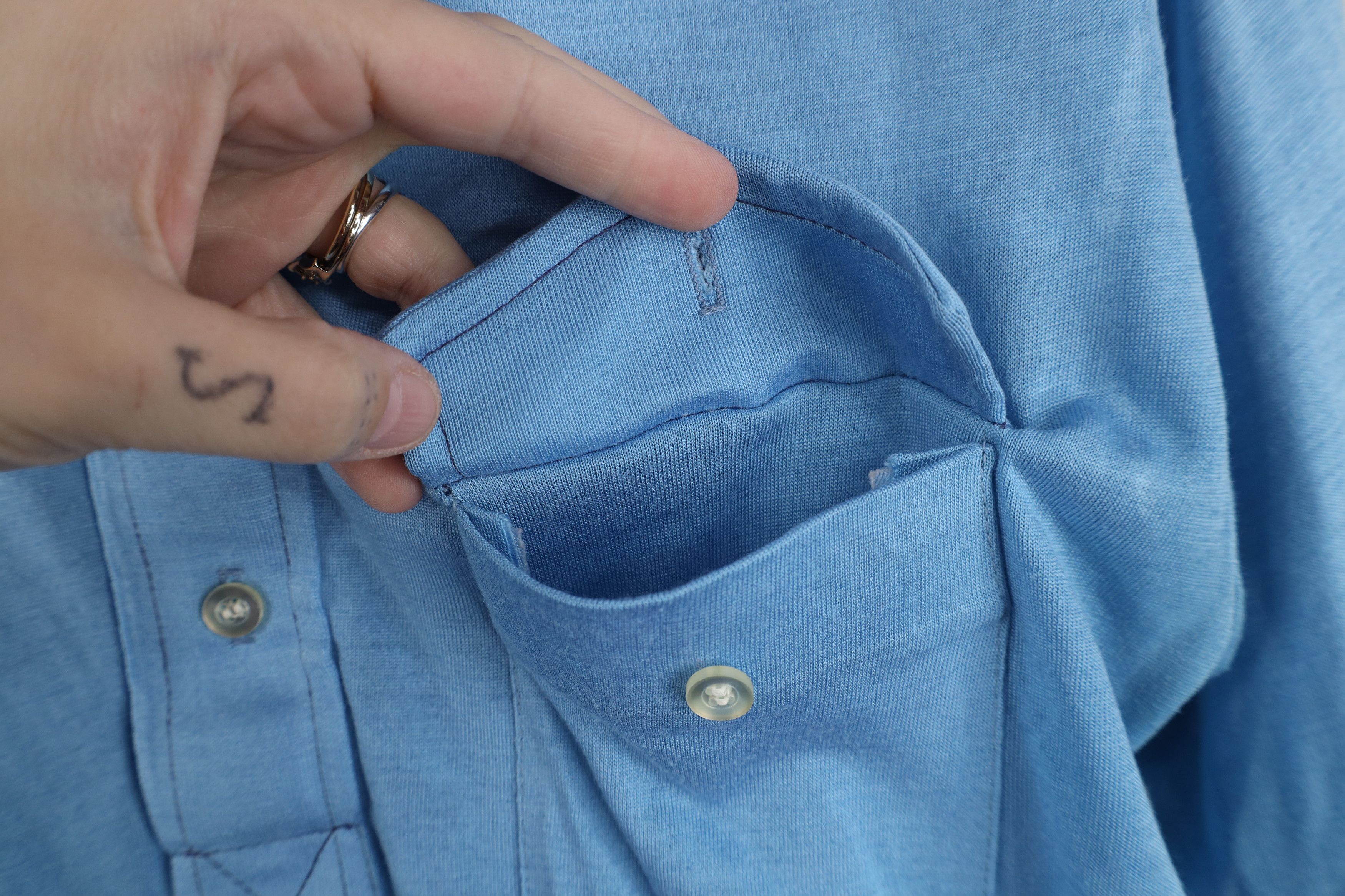 Vintage Vintage 60s 70s Streetwear Knit Collared Polo Shirt Blue USA Size US S / EU 44-46 / 1 - 7 Thumbnail