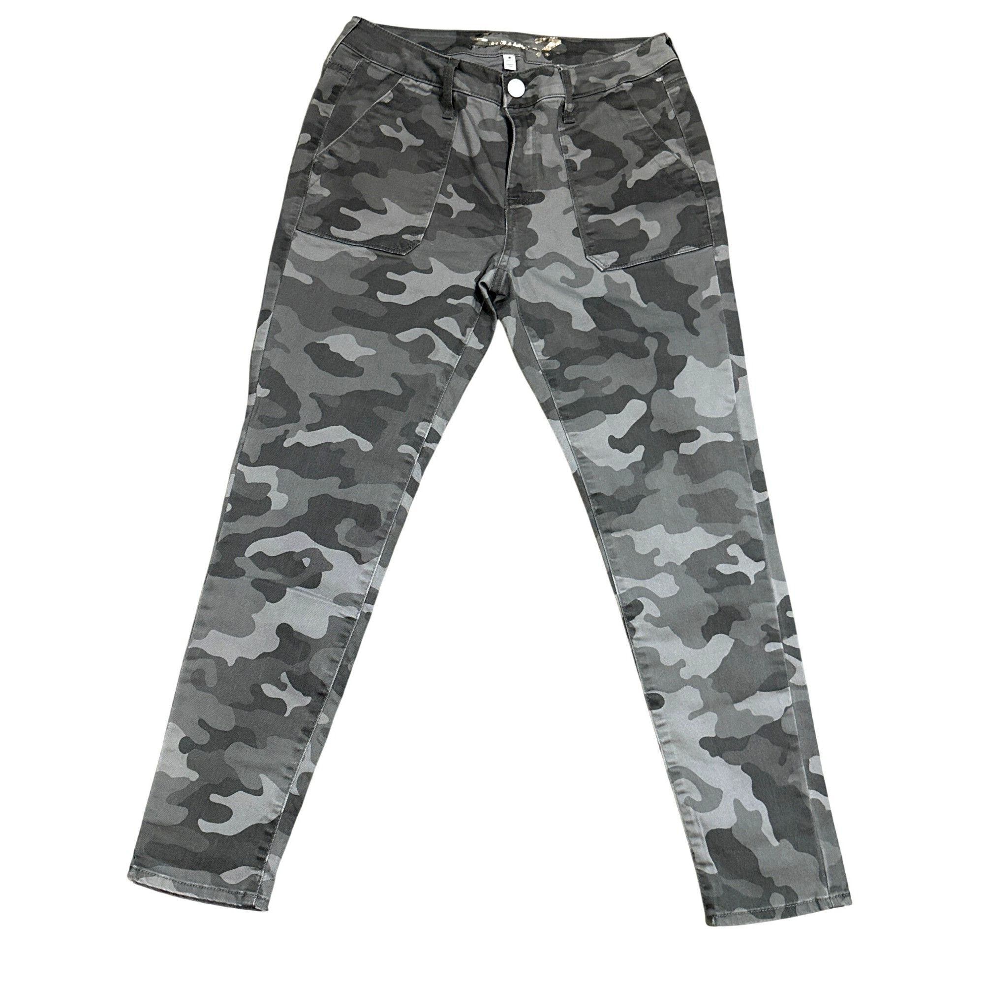 Seven 7 Seven7 Utility Camouflage Denim Mid Rise Slim Straight Jeans Size 30" / US 8 / IT 44 - 1 Thumbnail