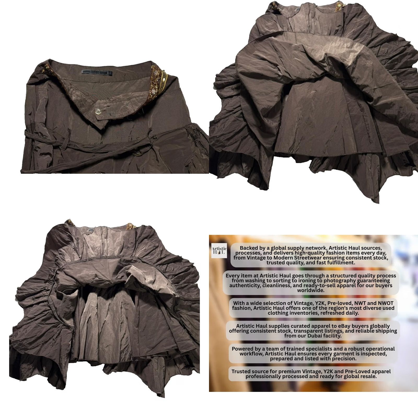 Vintage Urban Renewal Midi Skirt Brown M Casual Corduroy Pull On Women Size 32" / US 10 / IT 46 - 8 Thumbnail