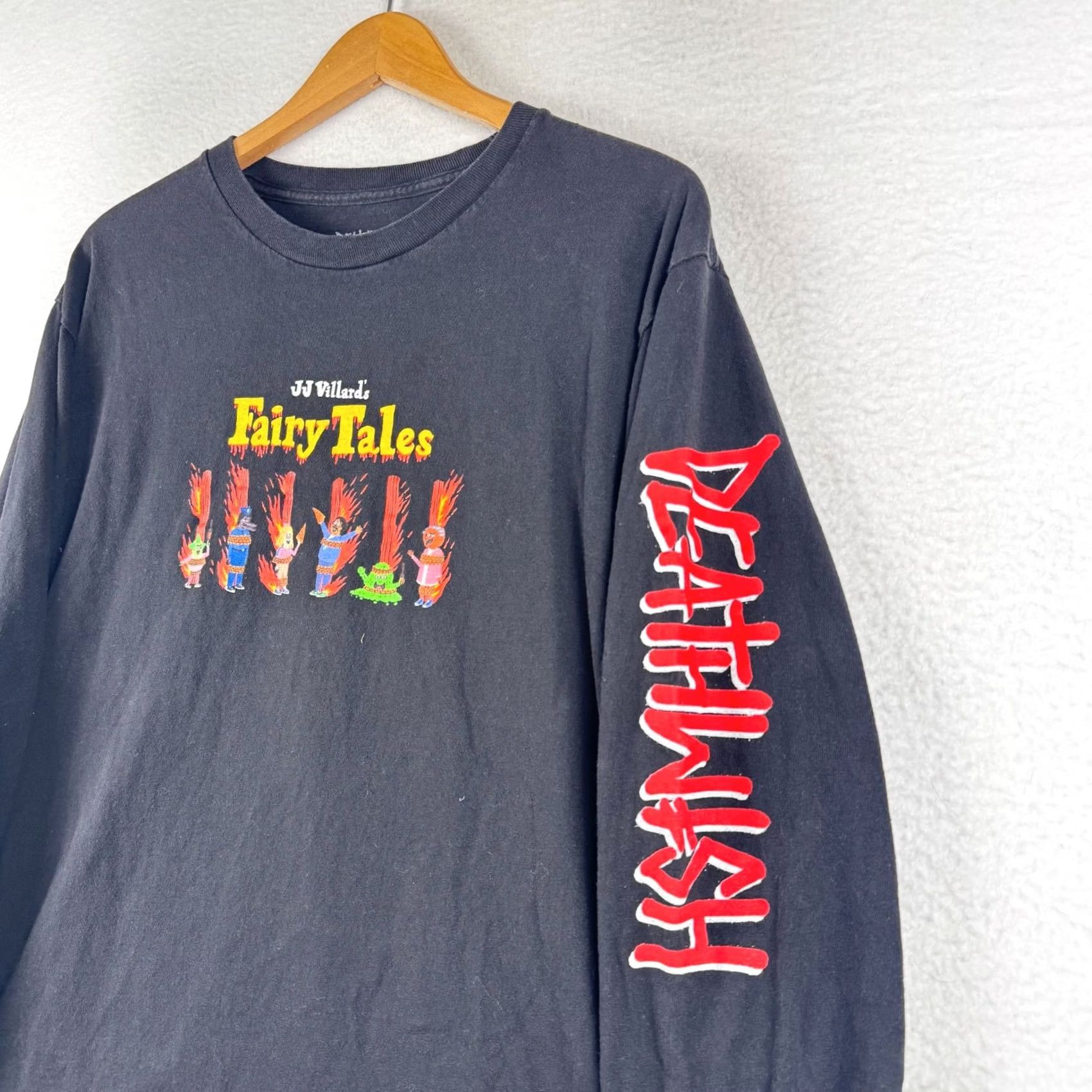 Vintage VINTAGE Deathwish Shirt L Black Y2K Deathwish Long Sleeve Graphic Print Skateboarding Shirt Mens Size US L / EU 52-54 / 3 - 2 Thumbnail