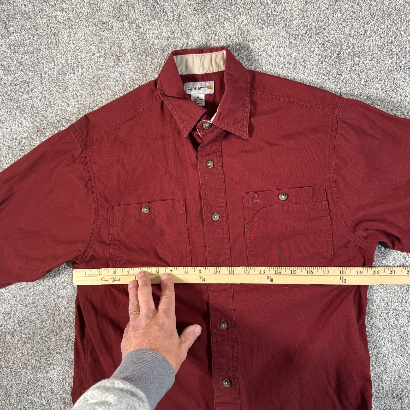 Carhartt Carhartt Shirt Mens Medium Red Short Sleeve Button Front Workwear Casual Size US M / EU 48-50 / 2 - 3 Thumbnail