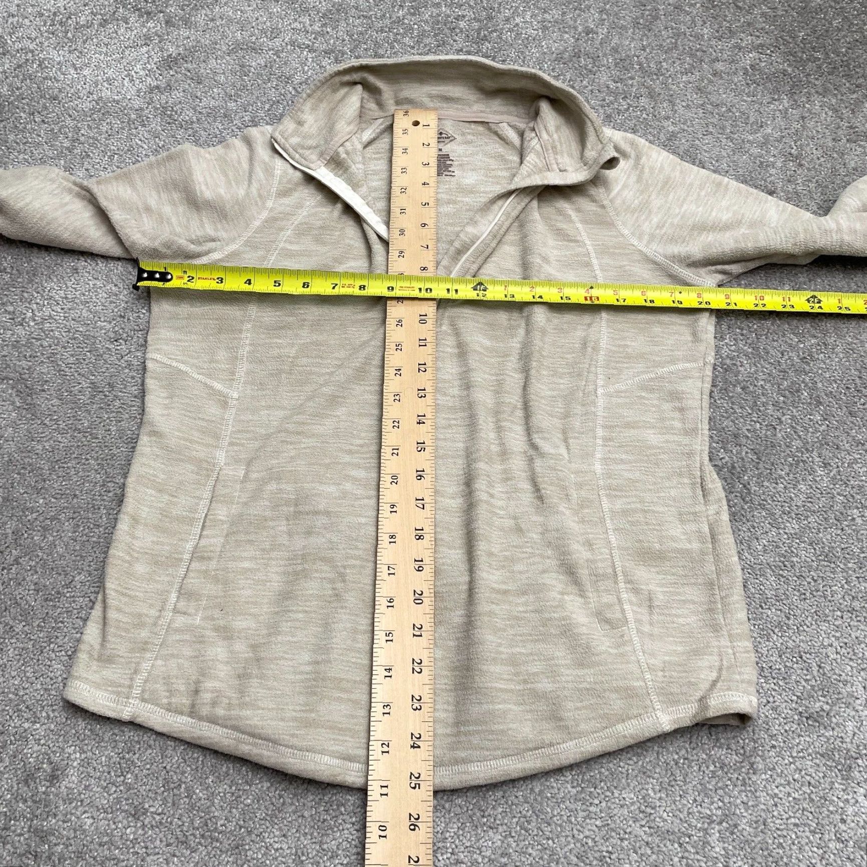 Vintage St. John's Bay Jacket Womens Medium Brown 1/4 Zip Fleece Lightweight, Long Sleeve, Solid, Casual Outdoor, Regular Fit, Classic Style Size M / US 6-8 / IT 42-44 - 7 Thumbnail