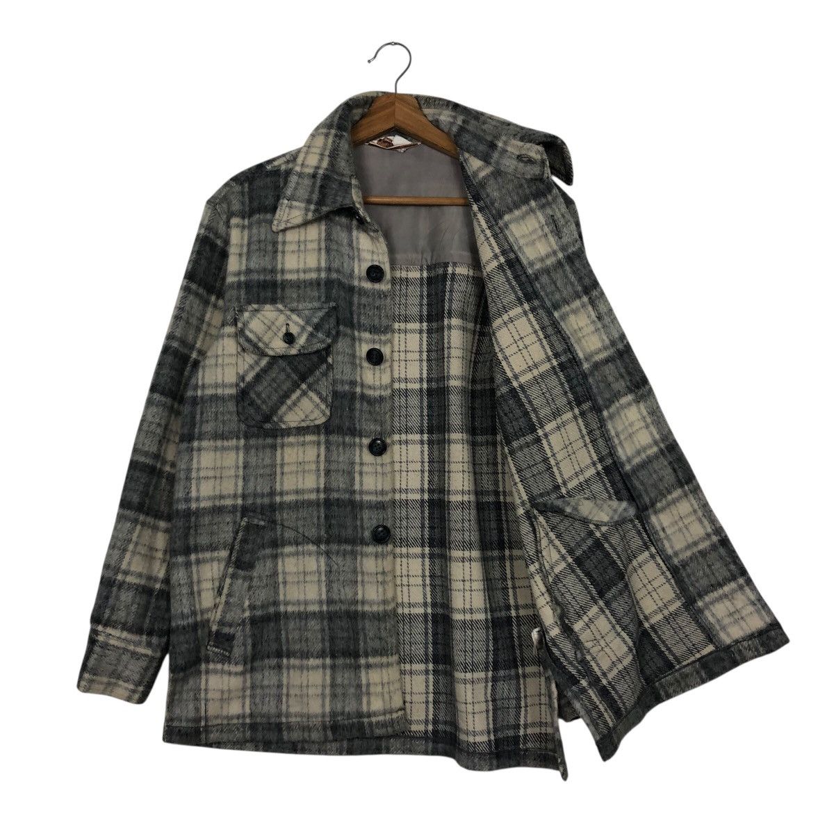Japanese Brand 📌Vintage Wool Jacket Flannel Spade Mashie Tartan Design Size US L / EU 52-54 / 3 - 12 Thumbnail