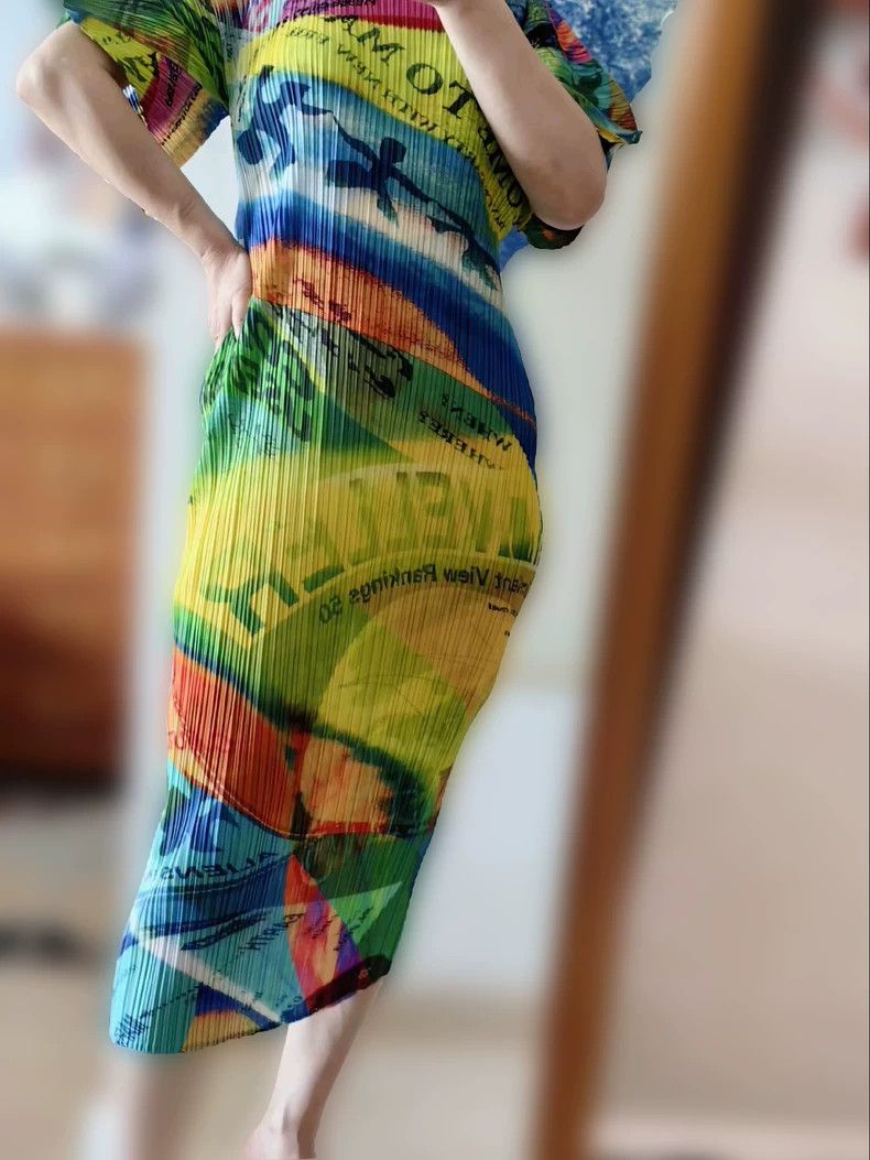 Issey Miyake Issey Miyake size:3 Yellow and blue space traveler dress Size S / US 4 / IT 40 - 5 Thumbnail