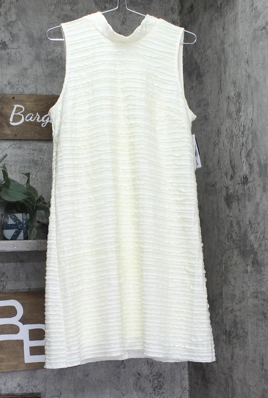 Kirkland Signature Nwt Signature By Robbie Bee Shift Dress Cream Offwhite L Size L / US 10 / IT 46 - 1 Thumbnail
