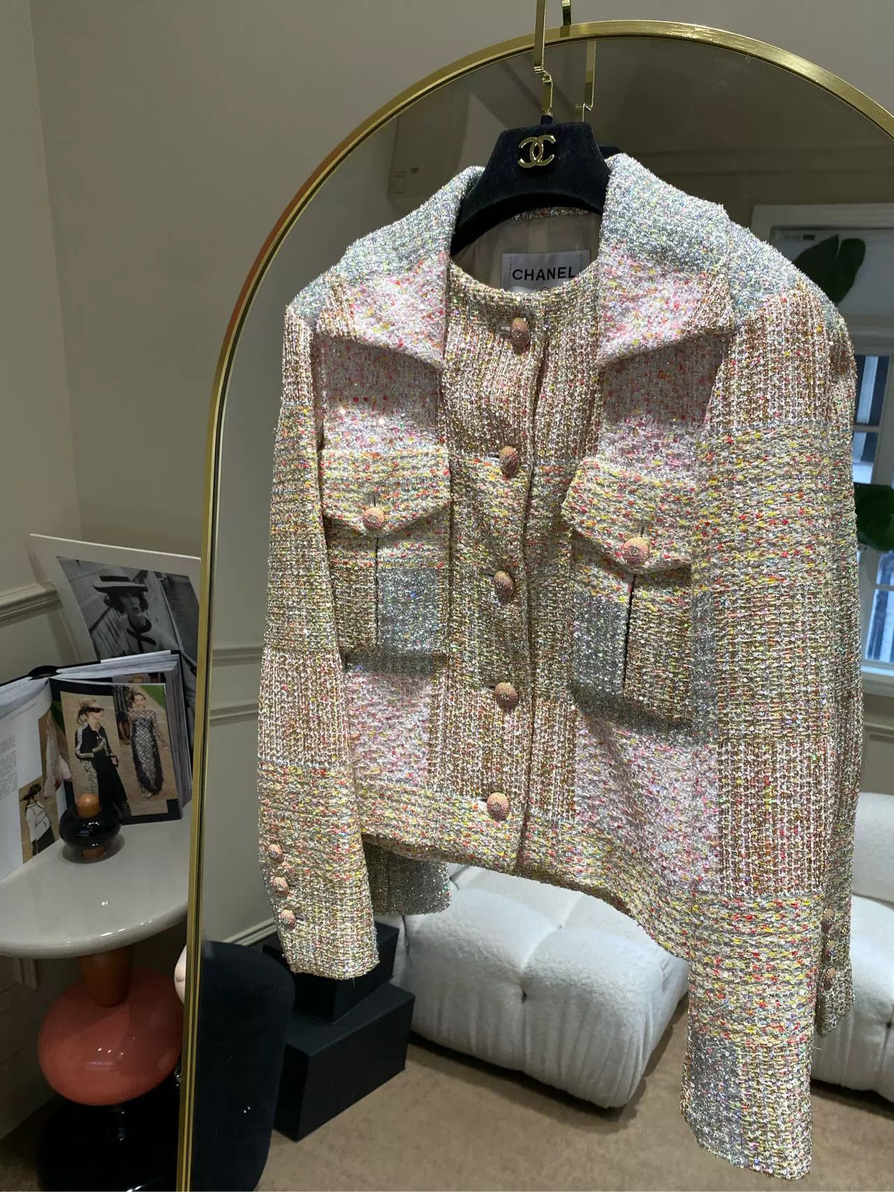 Chanel Chanel 24C Sequin Diamond Button Jacket Size US XS / EU 42 / 0 - 1 Thumbnail