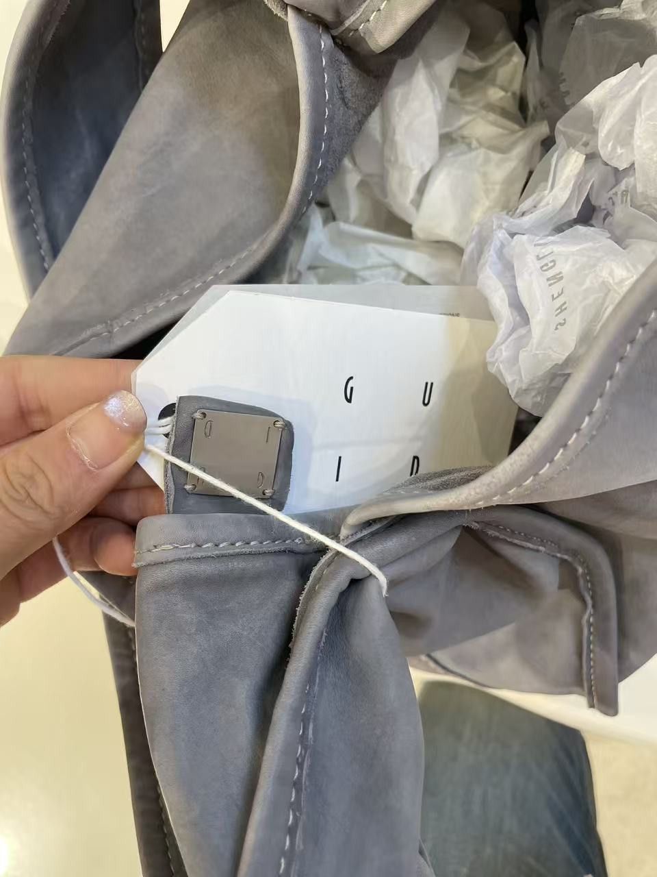 Guidi GUIDI CA02 Horse Leather Grey HOBO Bag Size ONE SIZE - 9 Thumbnail