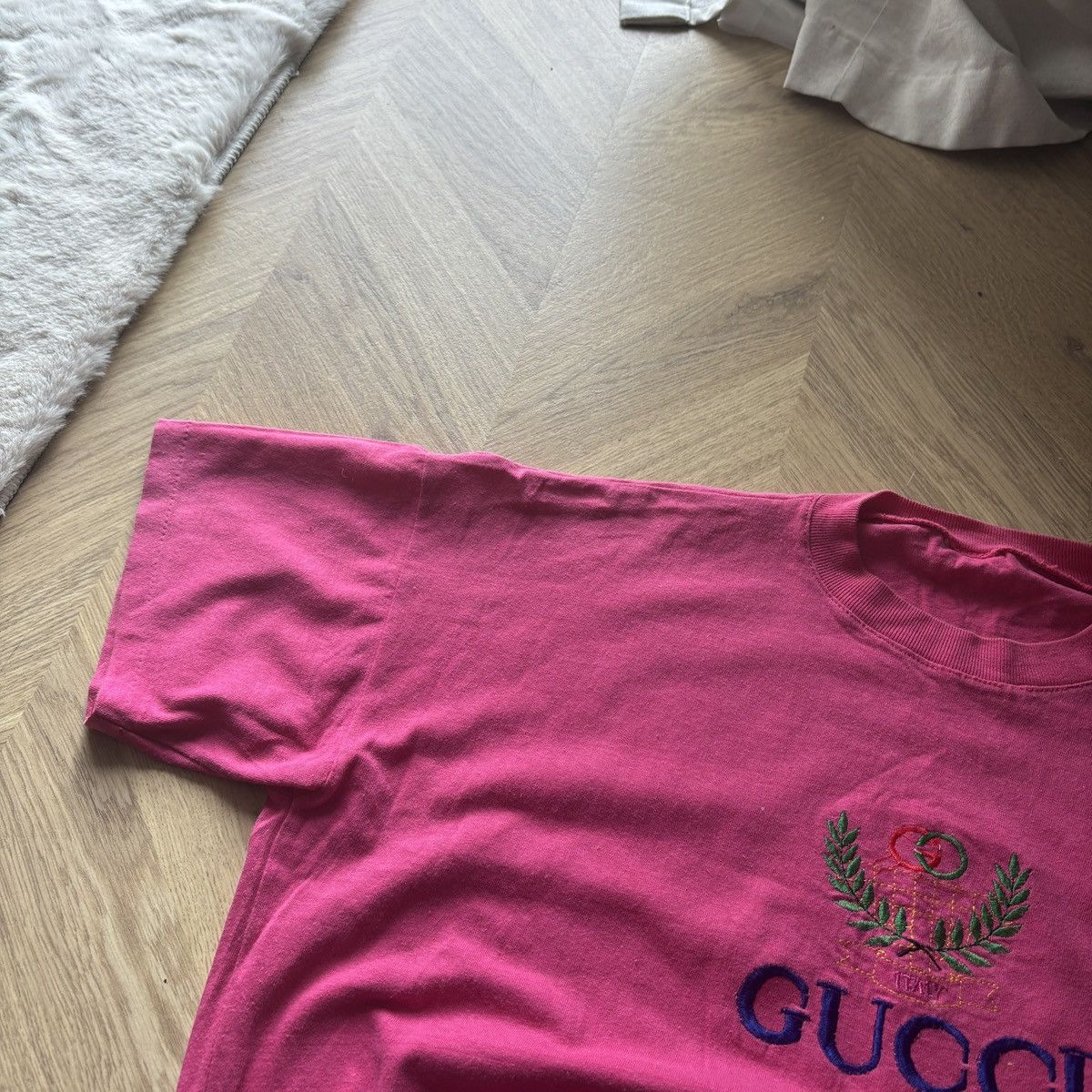 Other × Vintage 80s/90s Vintage Gucci embroidered single stitch bootleg tee Size US M / EU 48-50 / 2 - 3 Thumbnail