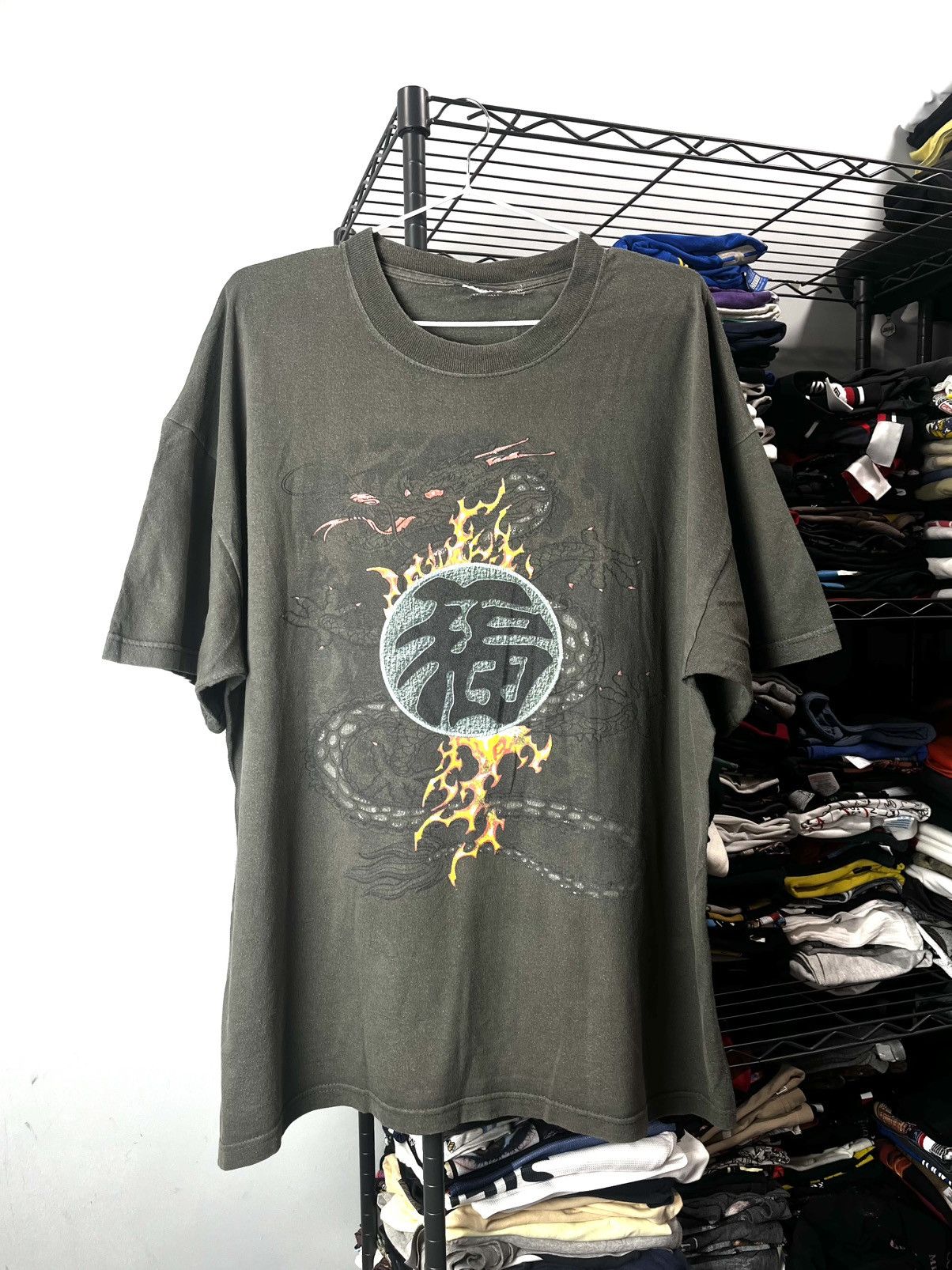 Japanese Brand Vintage Japan Dragon Hieroglyphs T Shirt Samurai Yakuza Size US XL / EU 56 / 4 - 1 Thumbnail