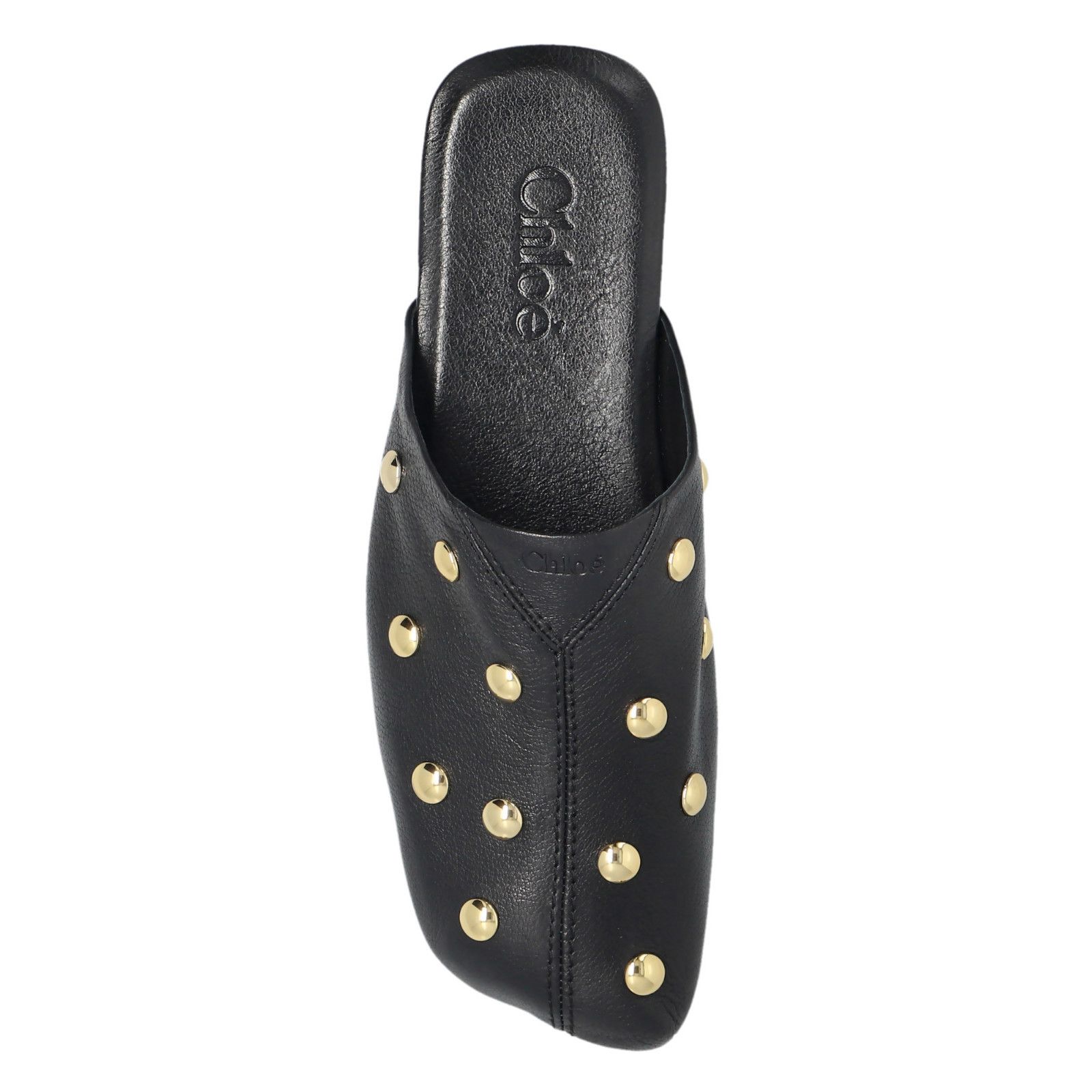 Chloe Chloe Clogs Black Leather Slides New & Authentic (Euro Size: Size US 11 / IT 41 - 4 Thumbnail