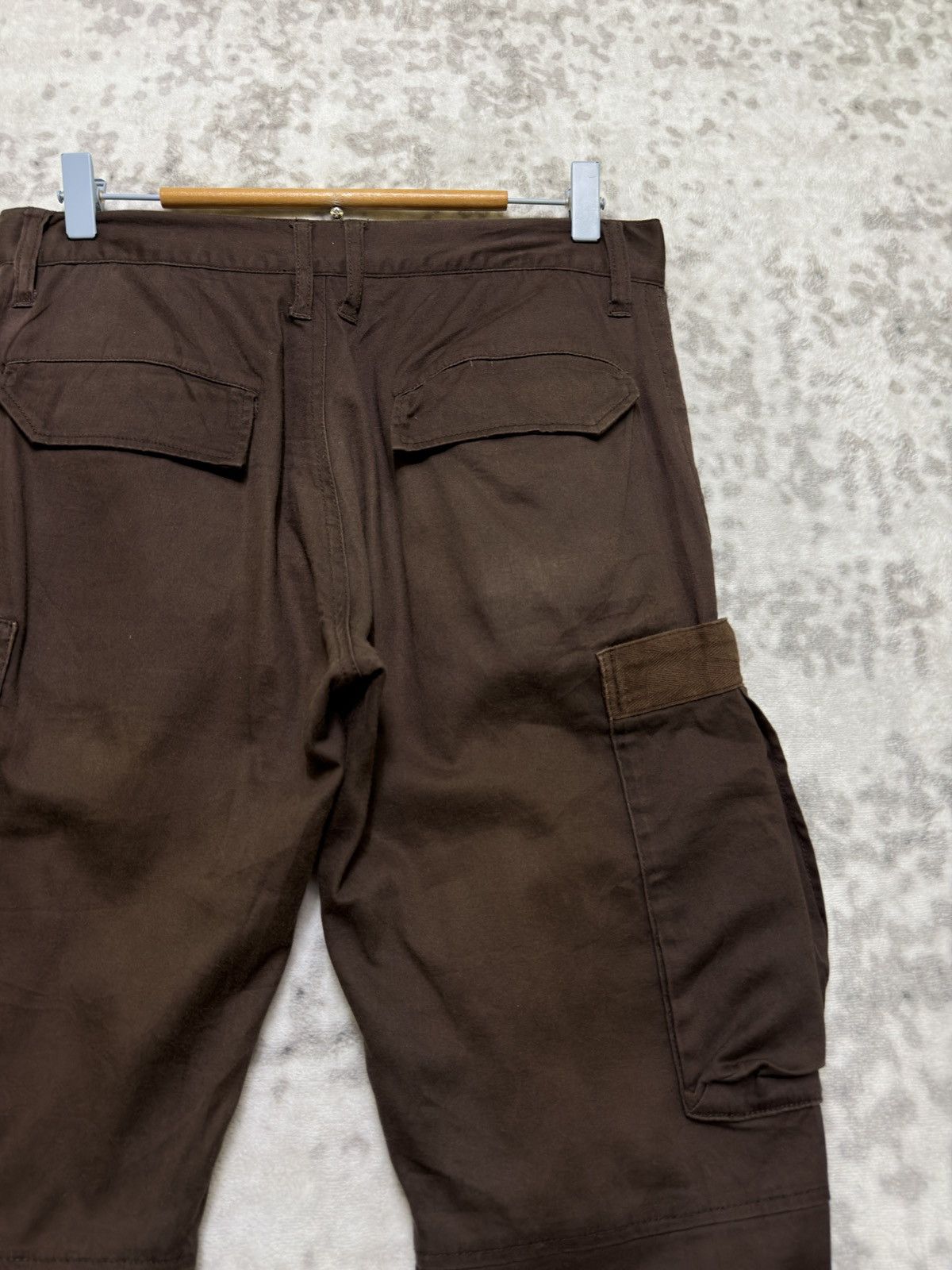 Japanese Brand Vintage Semantic Design Bondage Cargo Pants Brown Flared Y2K Size US 30 / EU 46 - 10 Thumbnail