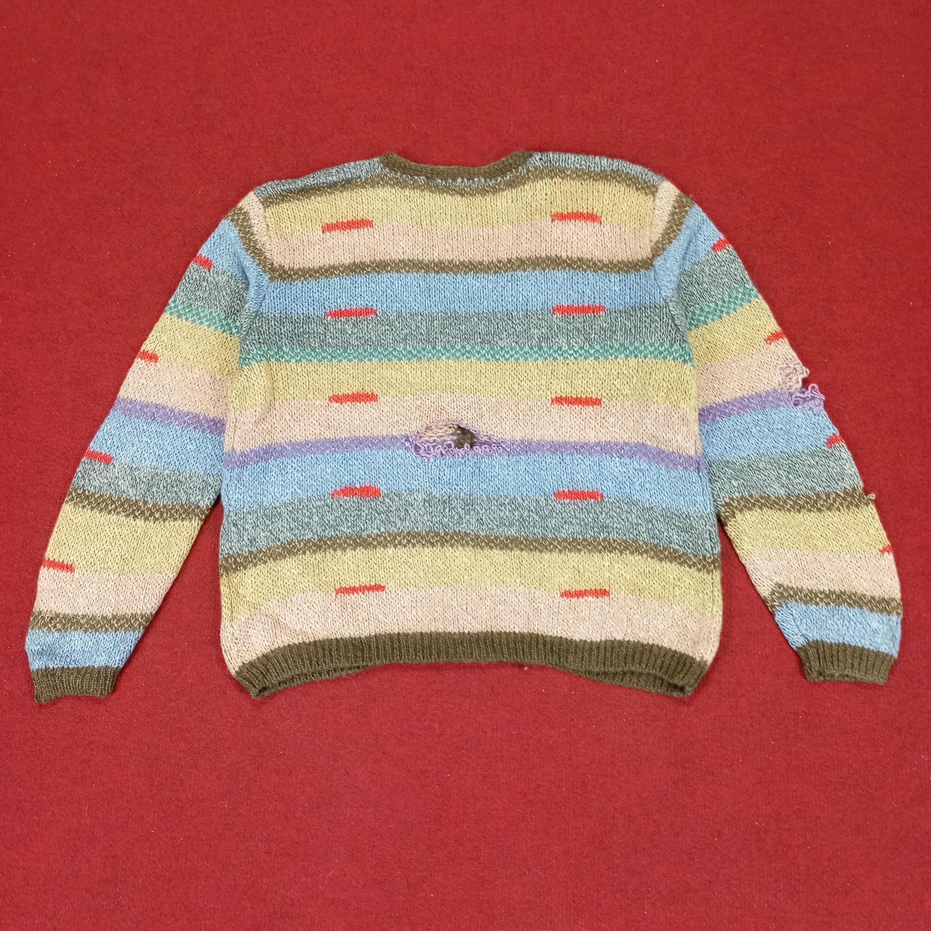 Vintage Cardigan Colourful Design Distressed Knitwear Sweater Size US S / EU 44-46 / 1 - 3 Thumbnail