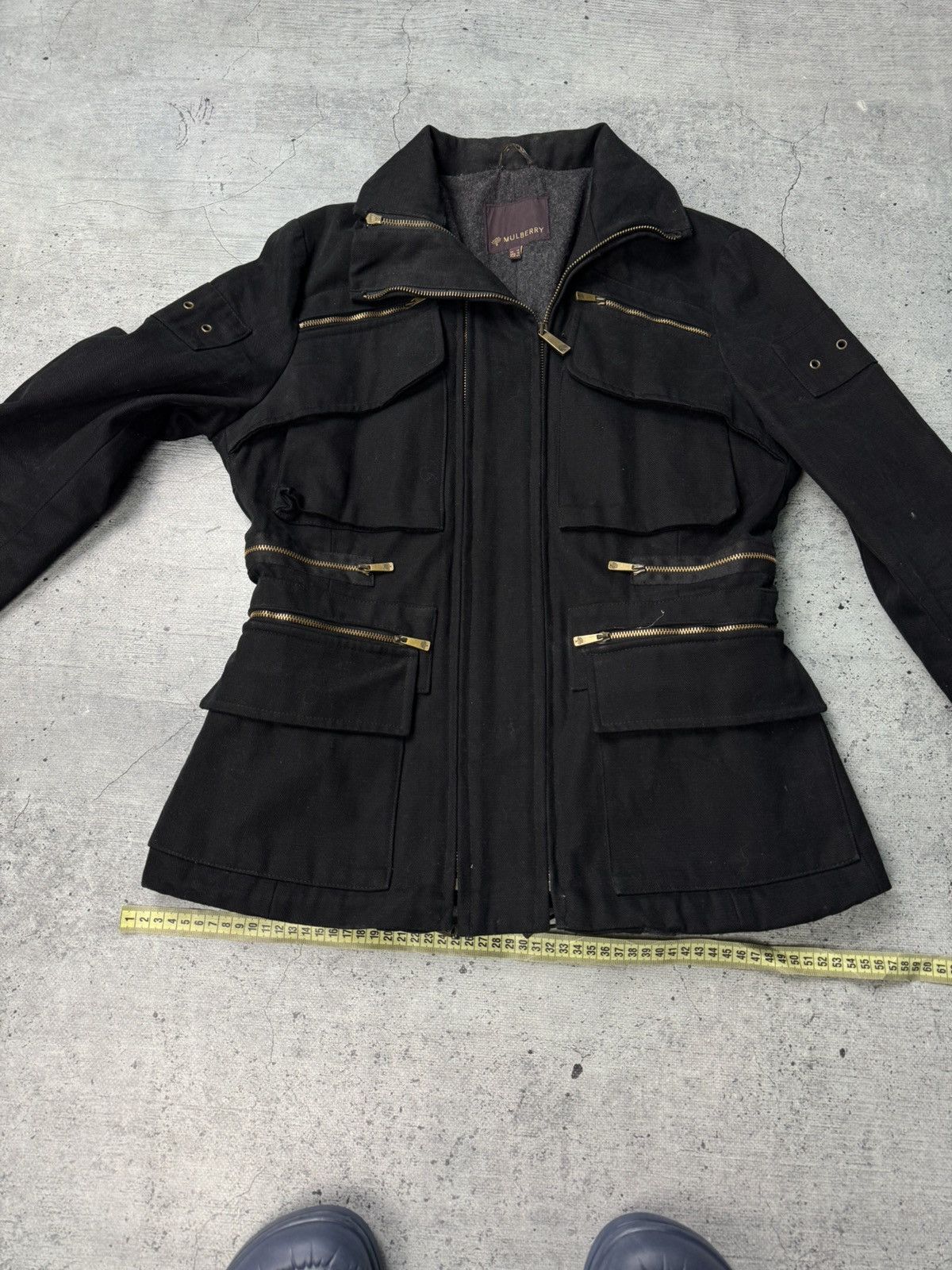 Mulberry Vintage 90’s Mulberry Multi Pocket Rick Owens Style Jacket Size L / US 10 / IT 46 - 13 Thumbnail
