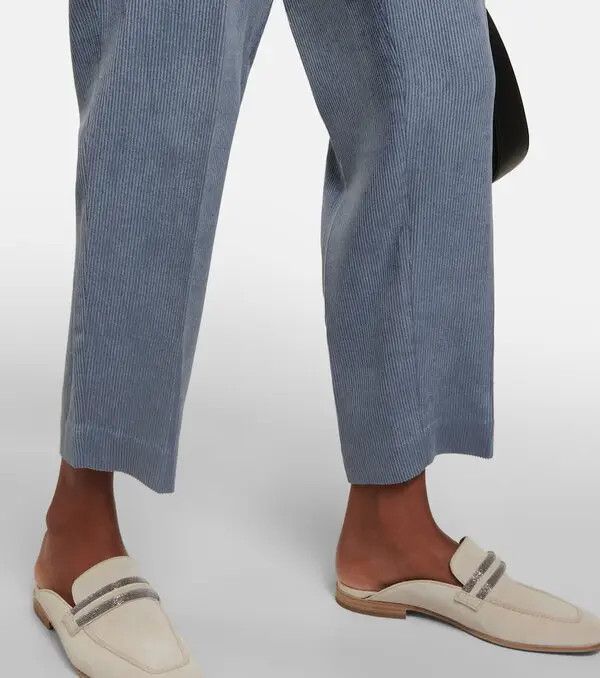 Brunello Cucinelli o1y0725 Casual Pant in Slate Blue Size 26" / US 2 / IT 38 - 3 Thumbnail