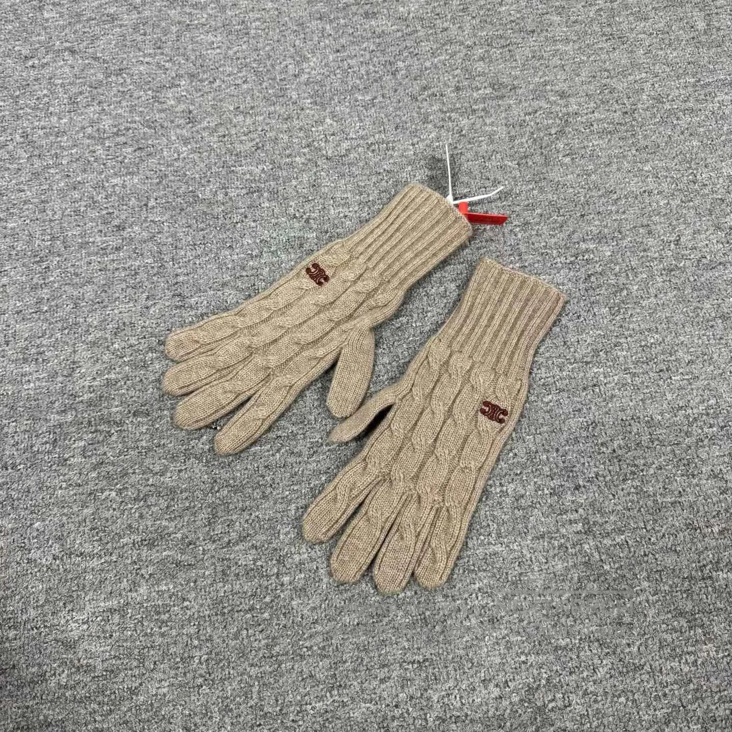 Celine CELINE Embroidered logo; wool gloves| Size ONE SIZE - 1 Thumbnail