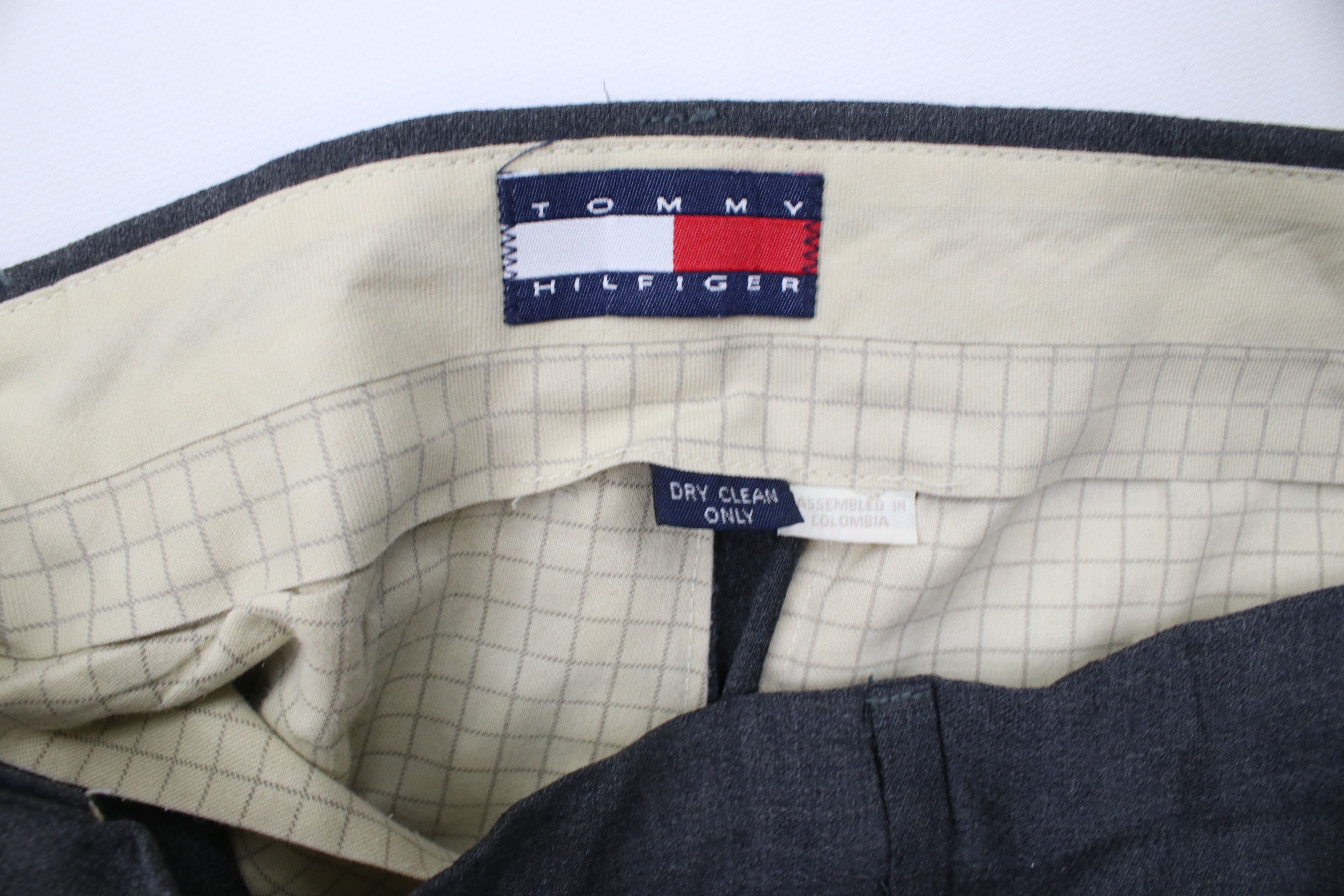 Tommy Hilfiger × Vintage Vintage 90s Tommy Hilfiger Wool Pleated Cuffed Chino Pants Size US 30 / EU 46 - 10 Thumbnail