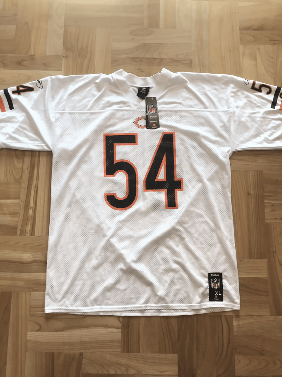 Brian Urlacher #54 Chicago Bears ORANGE REEBOK Graphic Jersey SZ XL - Cool