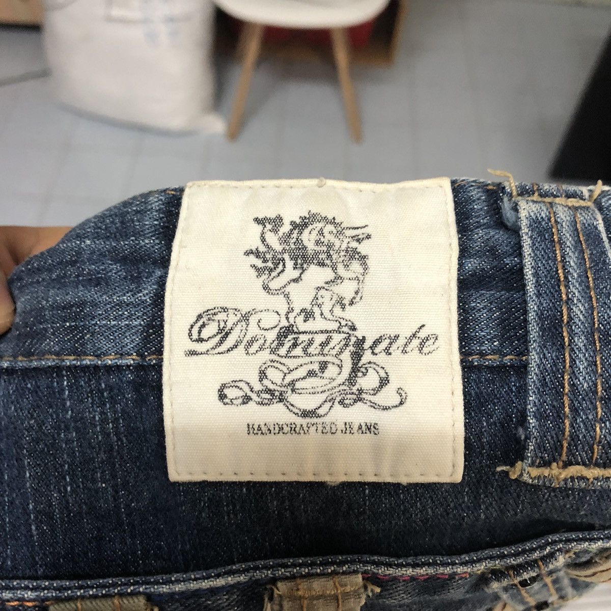Japanese Brand DL Dominate double waist streetwear Blue Denim Pants #C623 Size US 30 / EU 46 - 17 Thumbnail