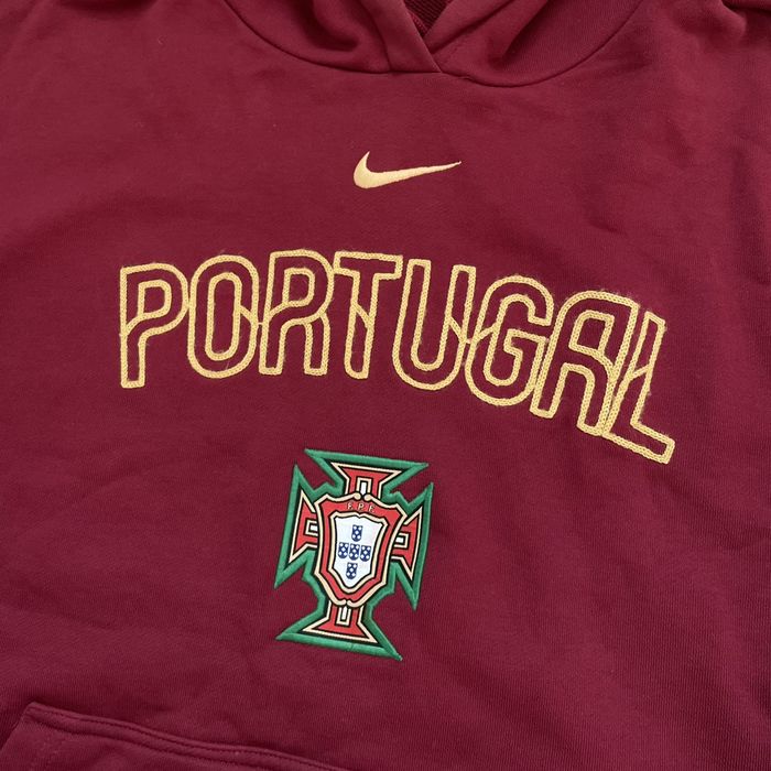 Nike Y2k Vintage Portugal Jersey Hoodie Nike Swoosh 90s Fpf Ronal Grailed