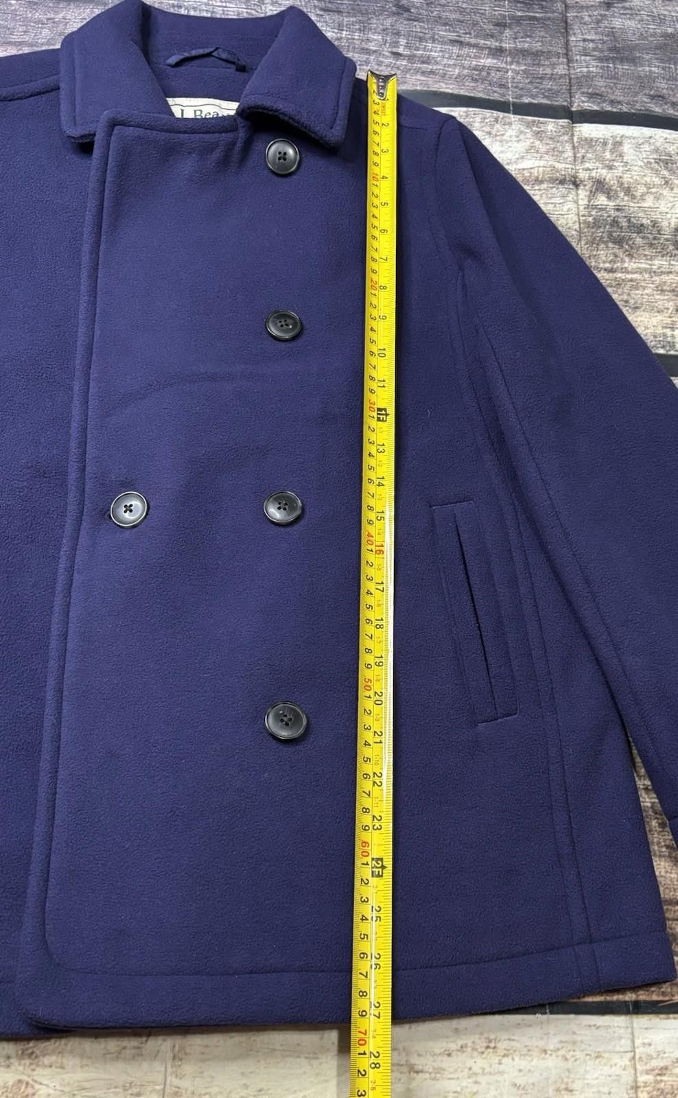 L.L. Bean LL Bean Pea Coat Womens Small Petite Fleece Double Breasted Size S / US 4 / IT 40 - 10 Thumbnail