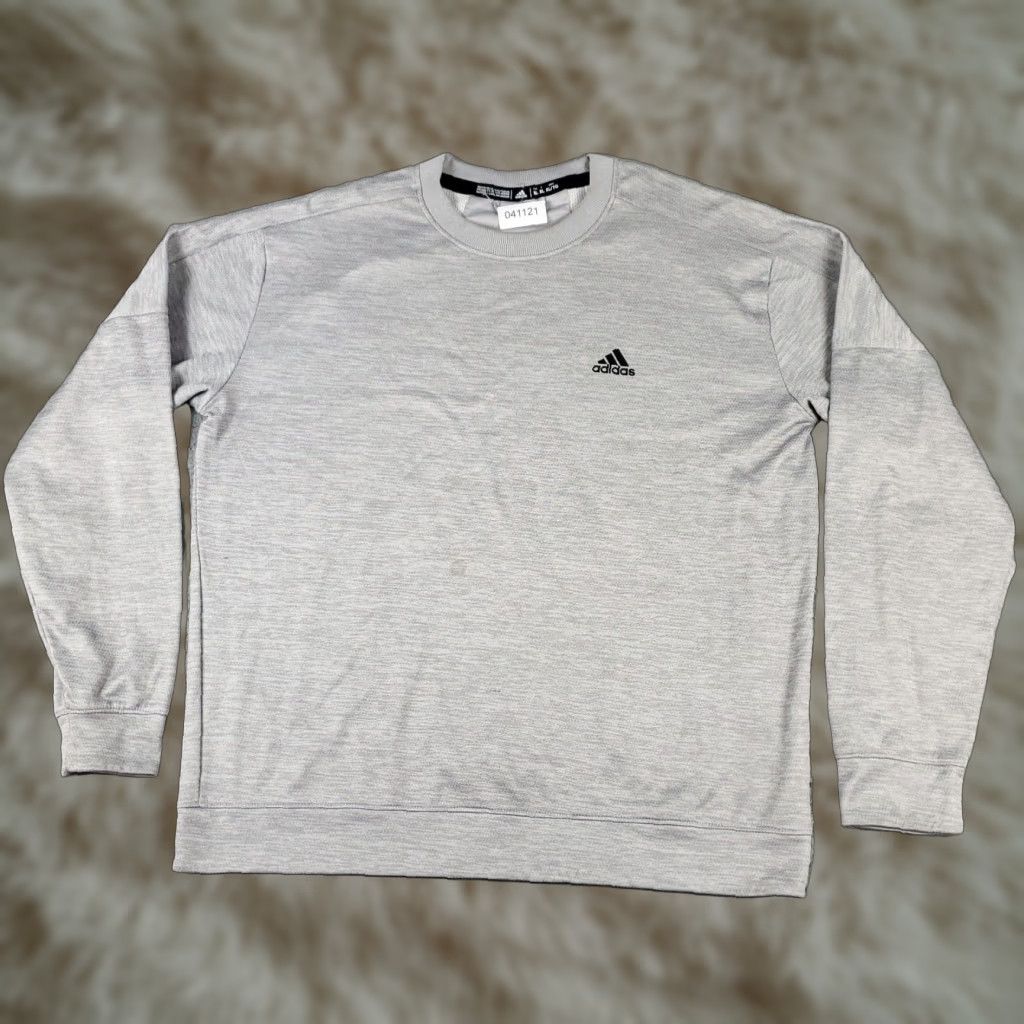 Adidas Adidas Pullover Sweater Mens XL Gray Logo Crew Neck Casual Sweatshirt Size US XL / EU 56 / 4 - 1 Thumbnail