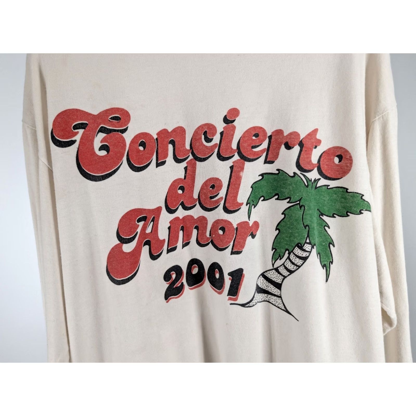 Anvil VINTAGE 2001 Concierto Del Amor MSG Salsa Merengue Long Sleeve Shirt Anvil XL White Men's XL Long Sleeve Shirt Merengue Salsa 00s Y2K USA Concert Tee Size US XL / EU 56 / 4 - 6 Thumbnail