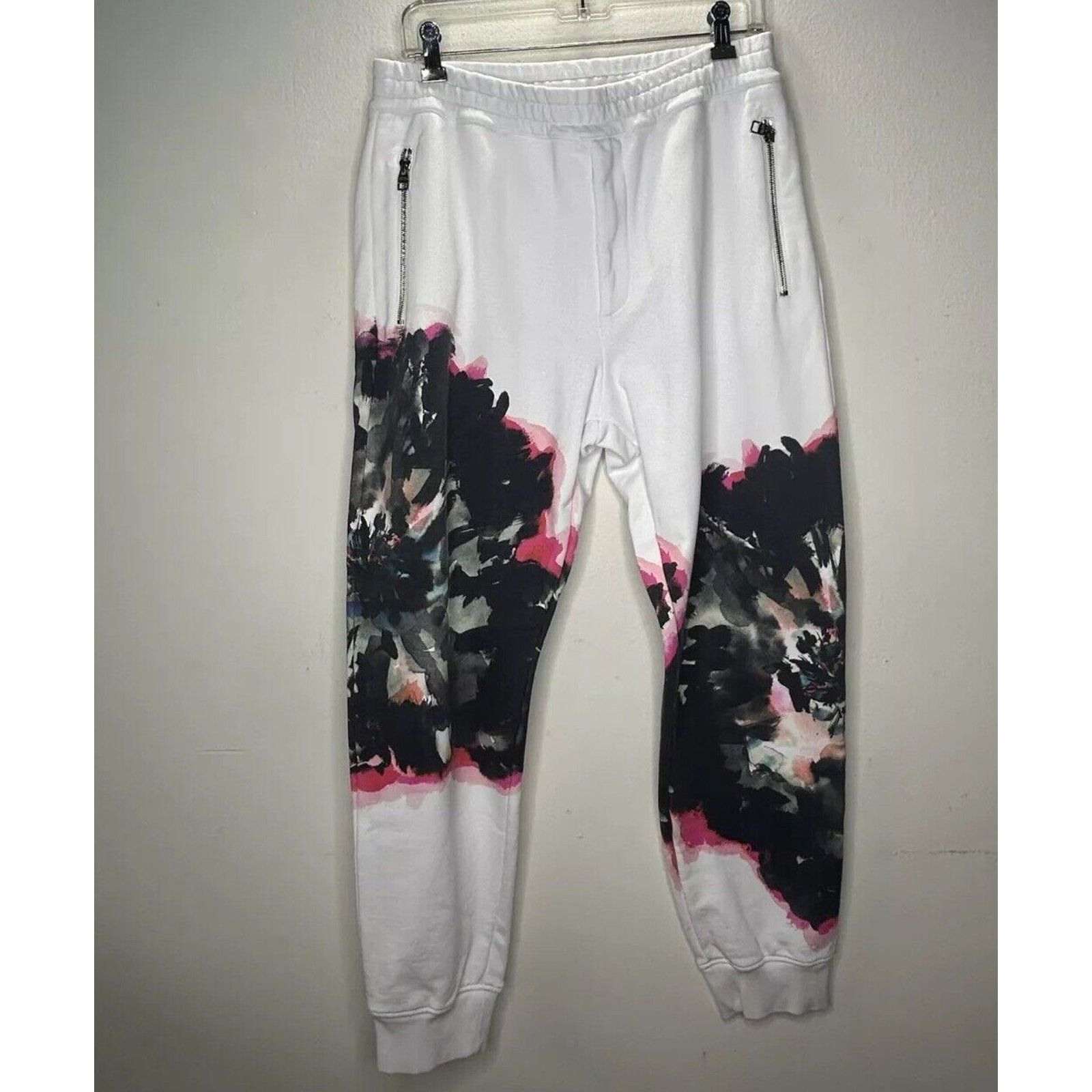 Alexander McQueen Alexander McQueen White Jogger Black Pink Design Pockets L Size US 34 / EU 50 - 1 Thumbnail