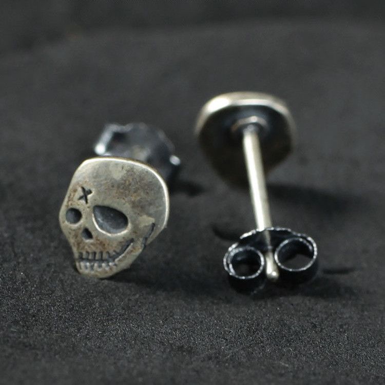 Jewelry Skull New Trend Earrings One Pairs Chrome Jewelry Size ONE SIZE - 6 Thumbnail