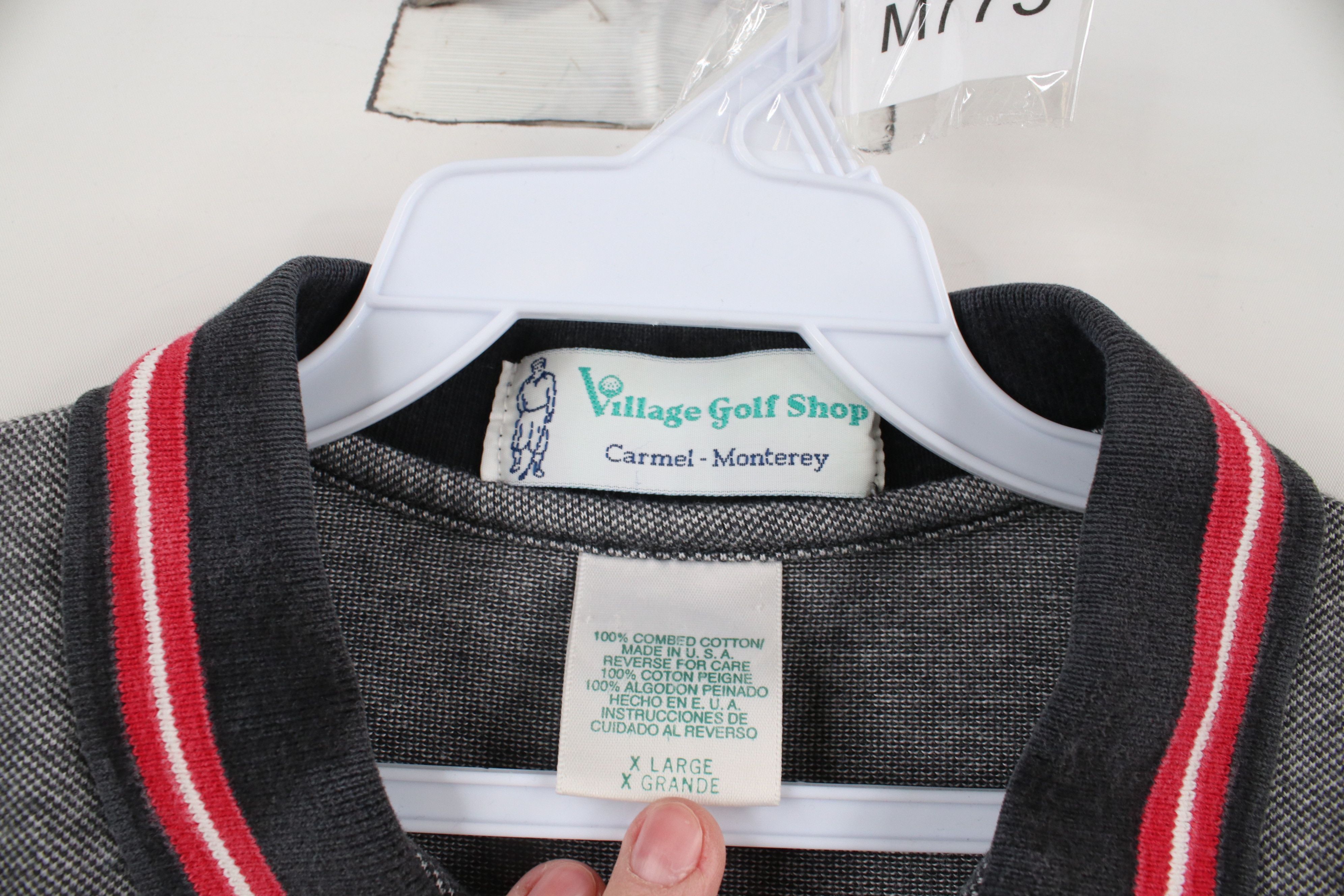 Vintage Vintage 90s Pebble Beach Golf Course Polo Shirt USA Gray Size US XL / EU 56 / 4 - 7 Thumbnail